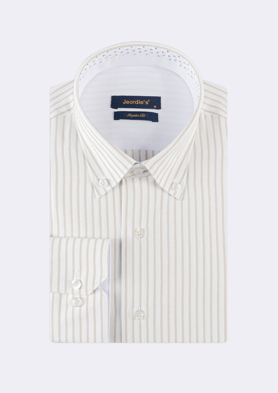 White - Beige Long Sleeve Shirt
