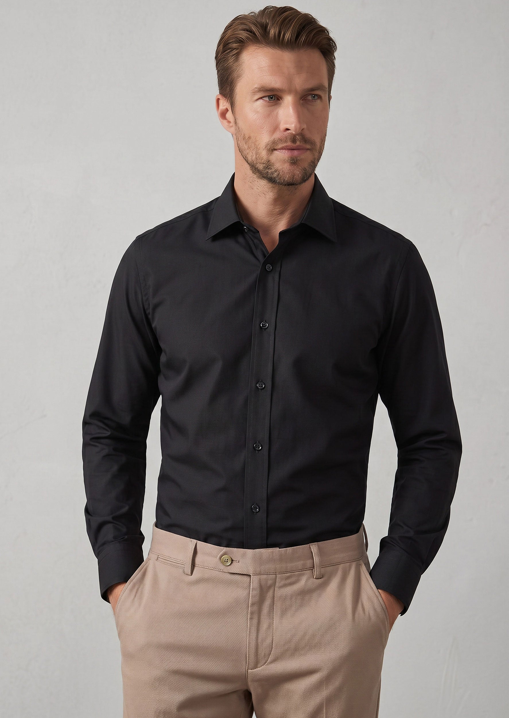 Black Plain Shirt