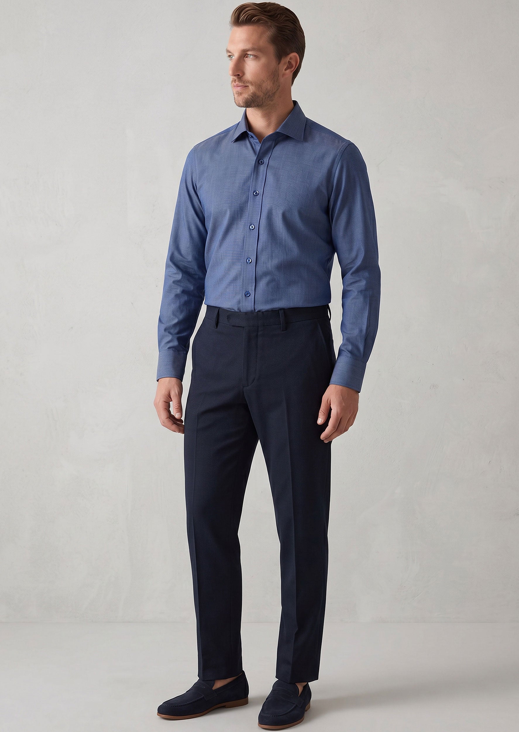 Light Navy Plain Shirt