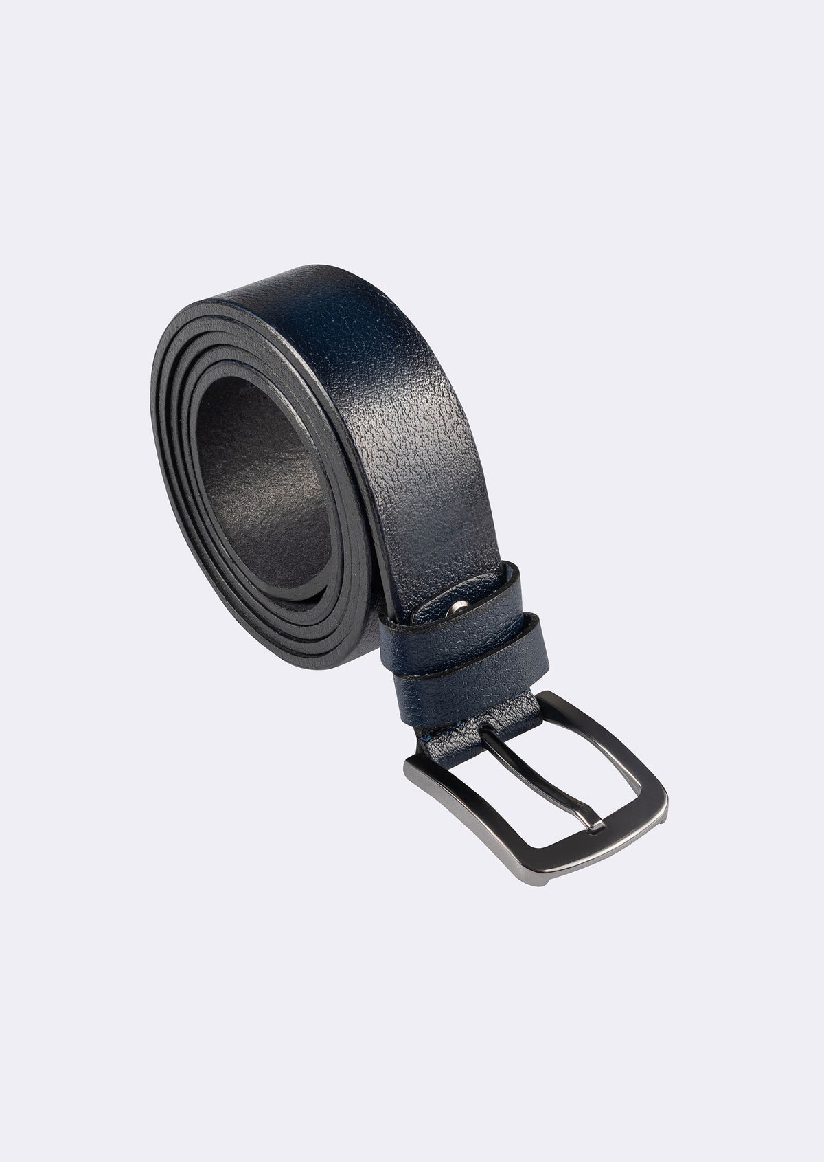 Navy Leather Belt