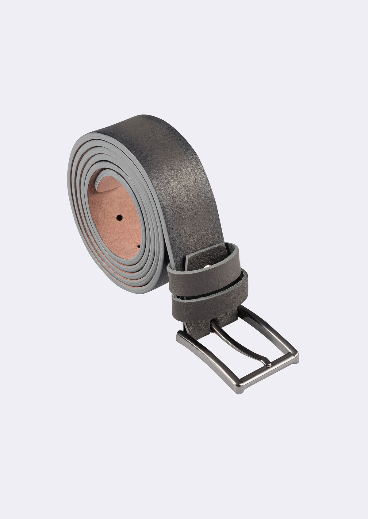 Light Grey Leather Belt