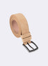 Light Beige Leather Belt