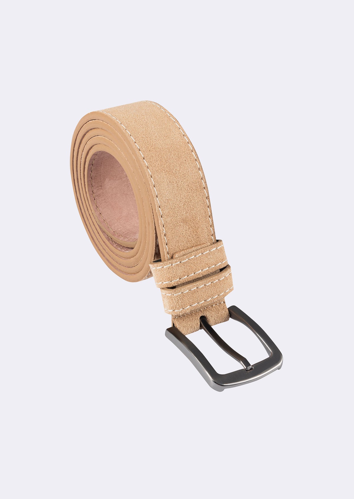 Light Beige Leather Belt