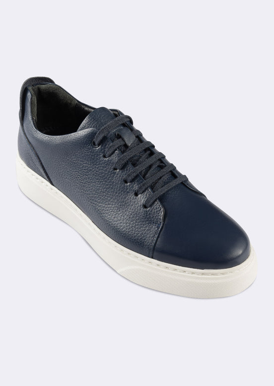White - Navy Trainers