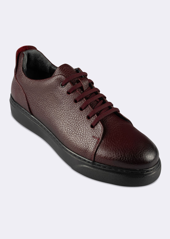 Black - Burgundy Trainers