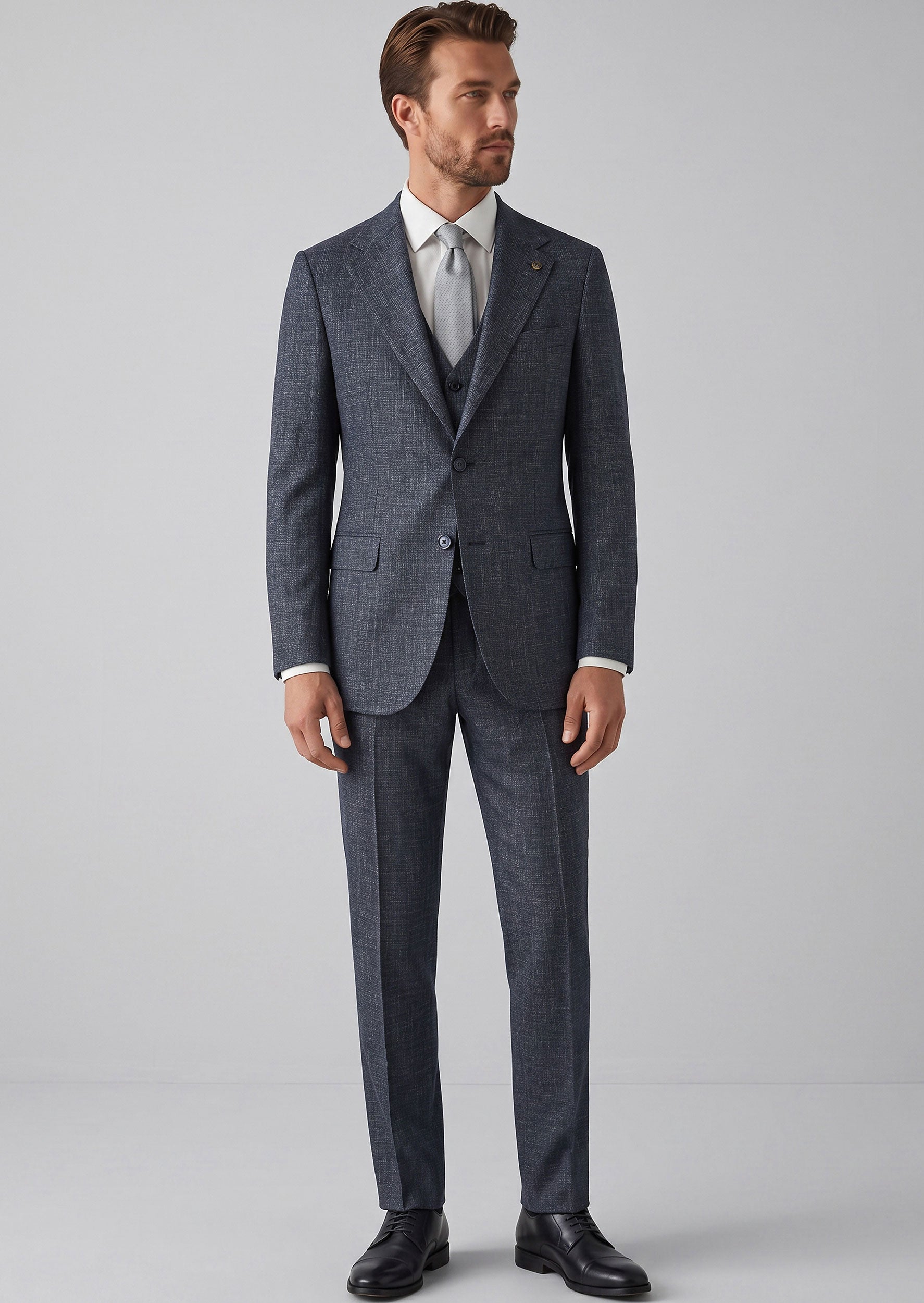 Light Navy Three-Piece Suit