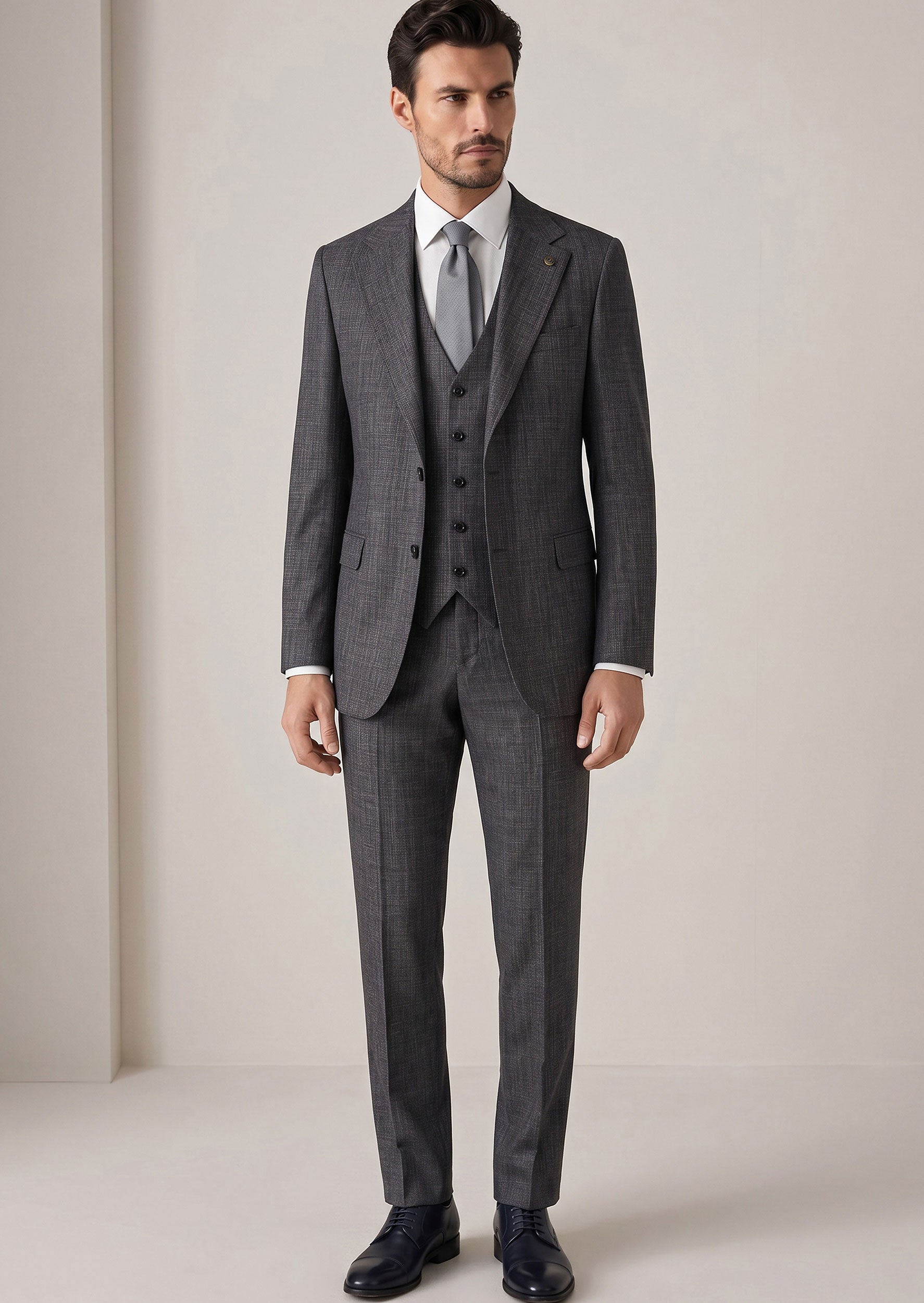 Dark Navy Three-Piece Suit