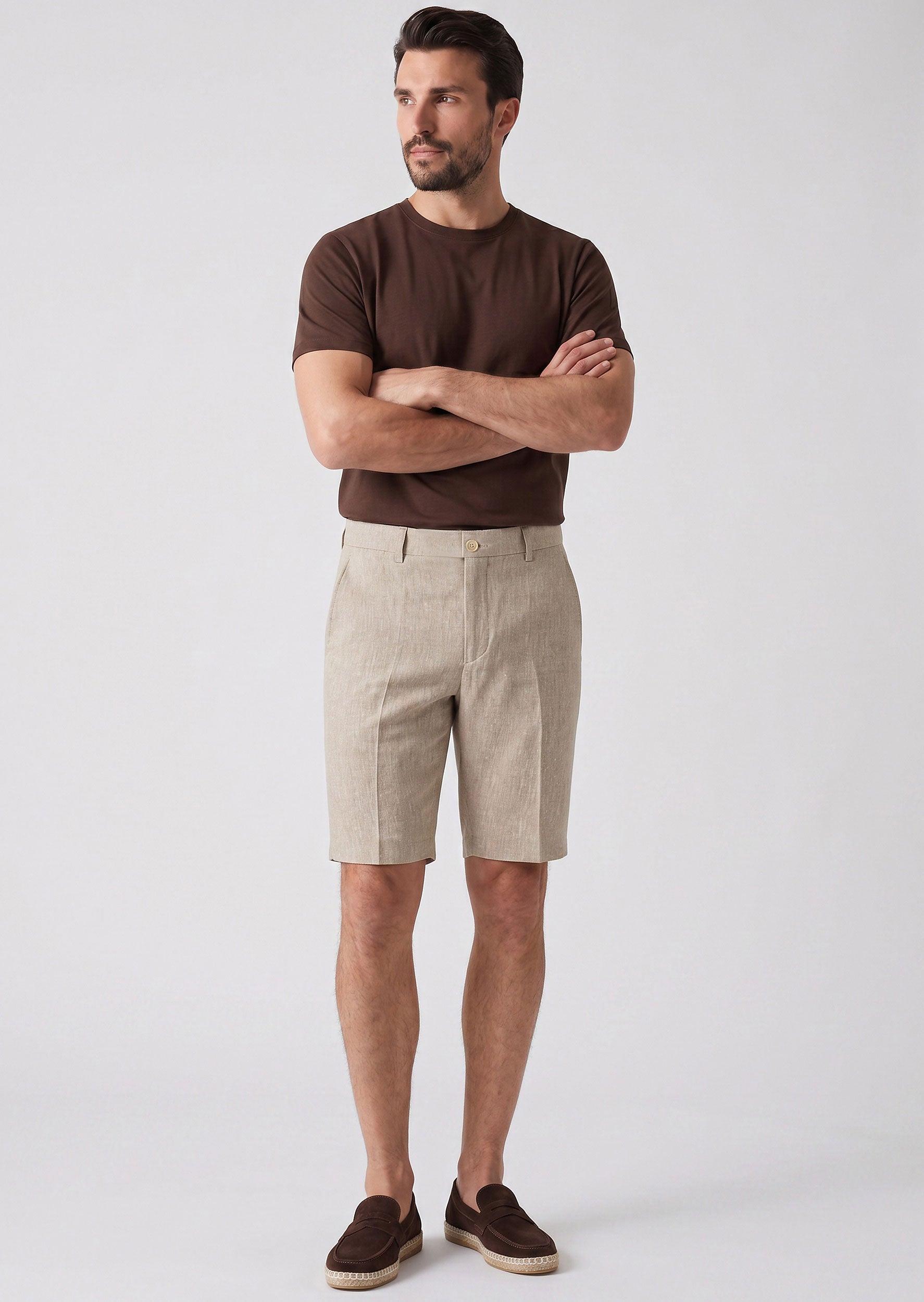 Dark Beige Bermuda Short