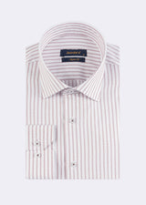 White - Brown Long Sleeve Shirt
