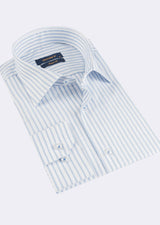 White - Blue Long Sleeve Shirt