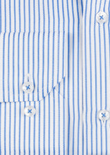 White - Sax Blue Long Sleeve Shirt
