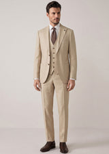 Beige Three-Piece Suit