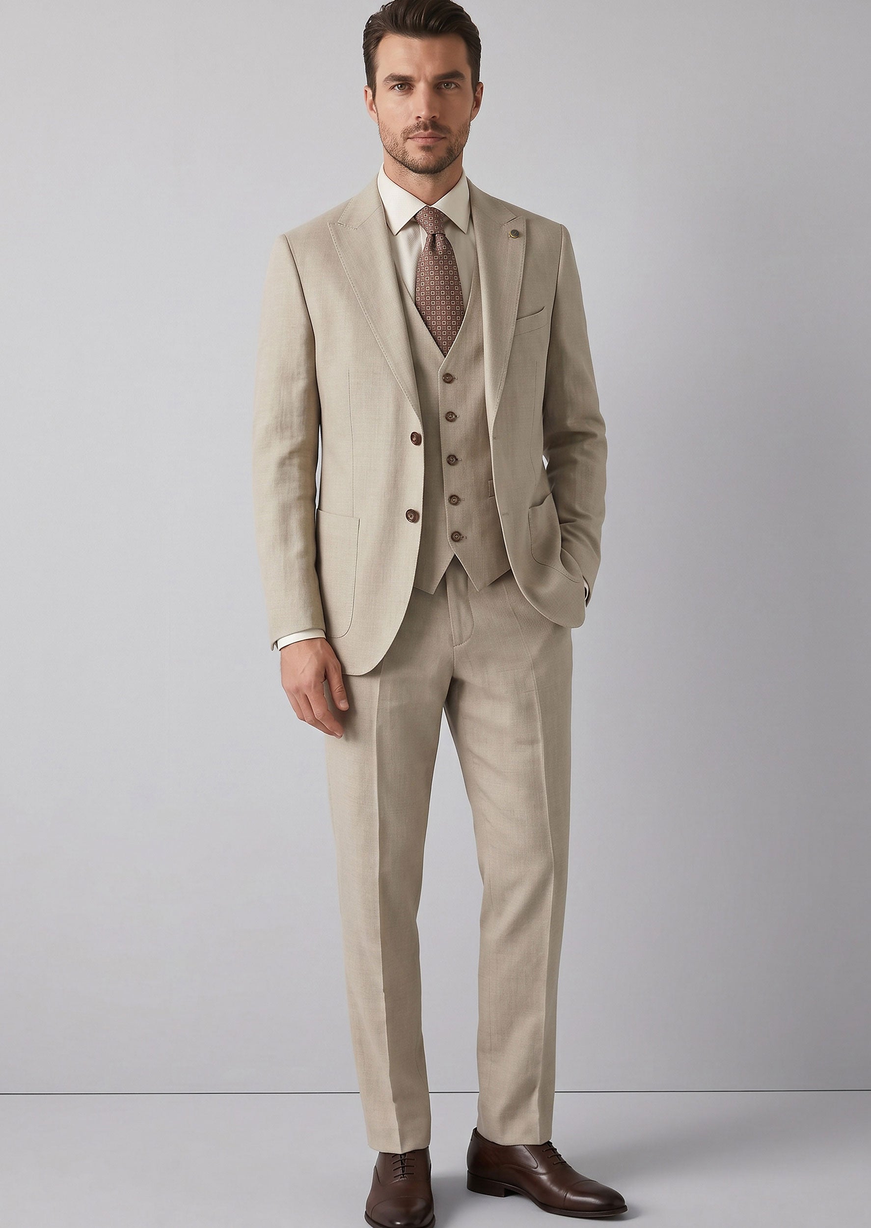 Stone Three-Piece Suit