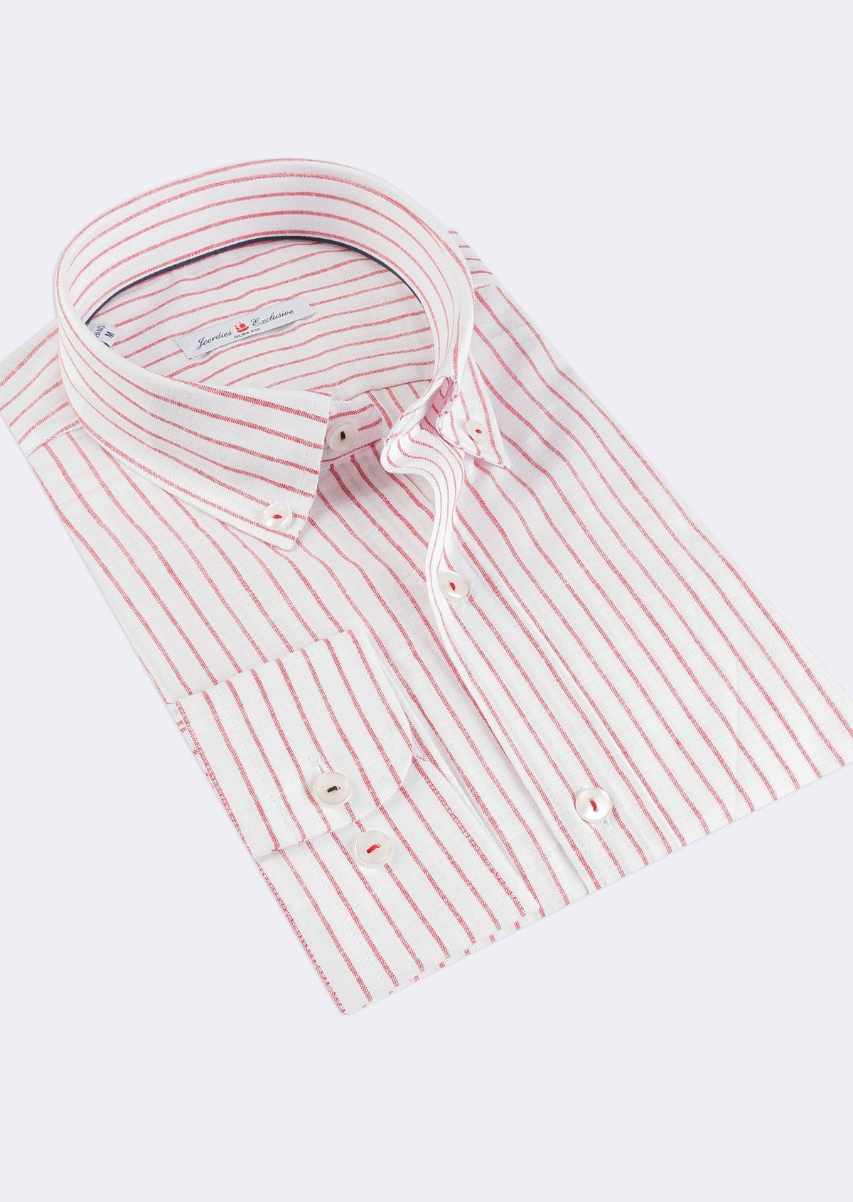 White - Burgundy Long Sleeve Shirt