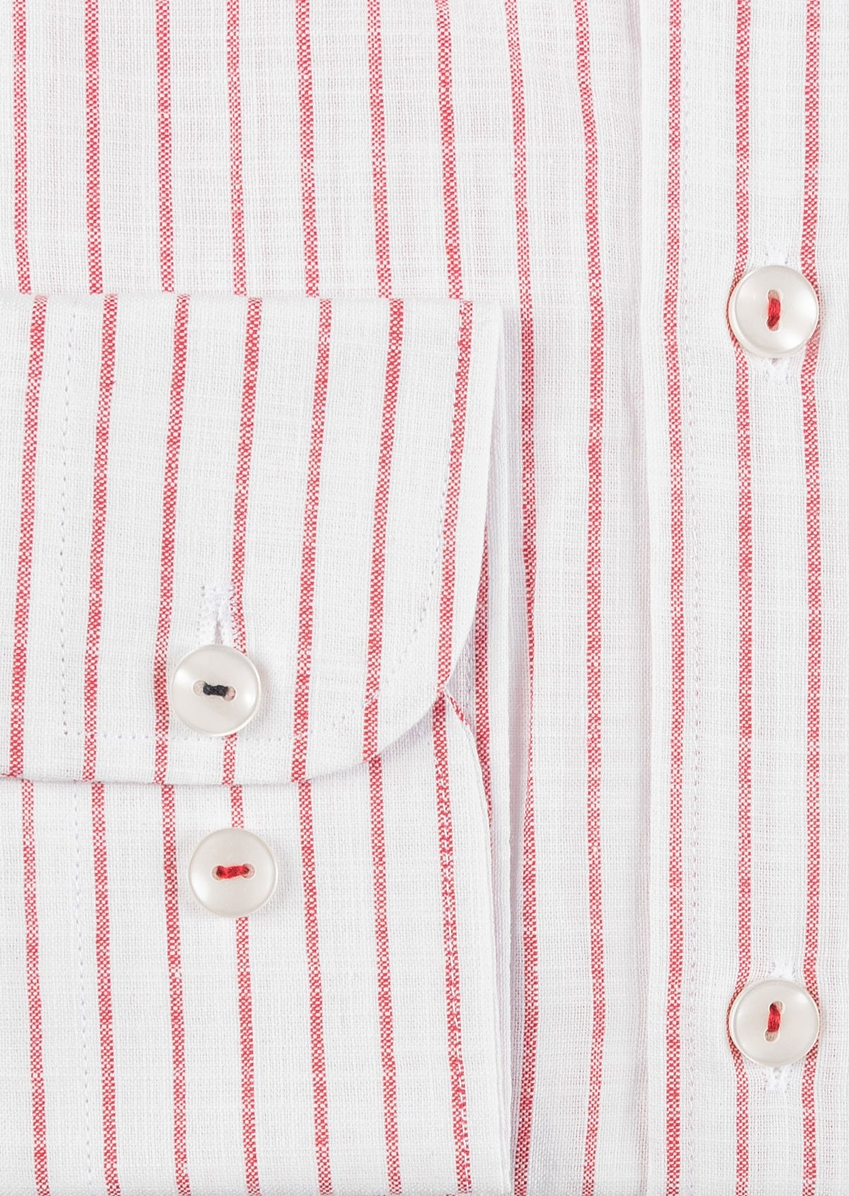 White - Burgundy Long Sleeve Shirt