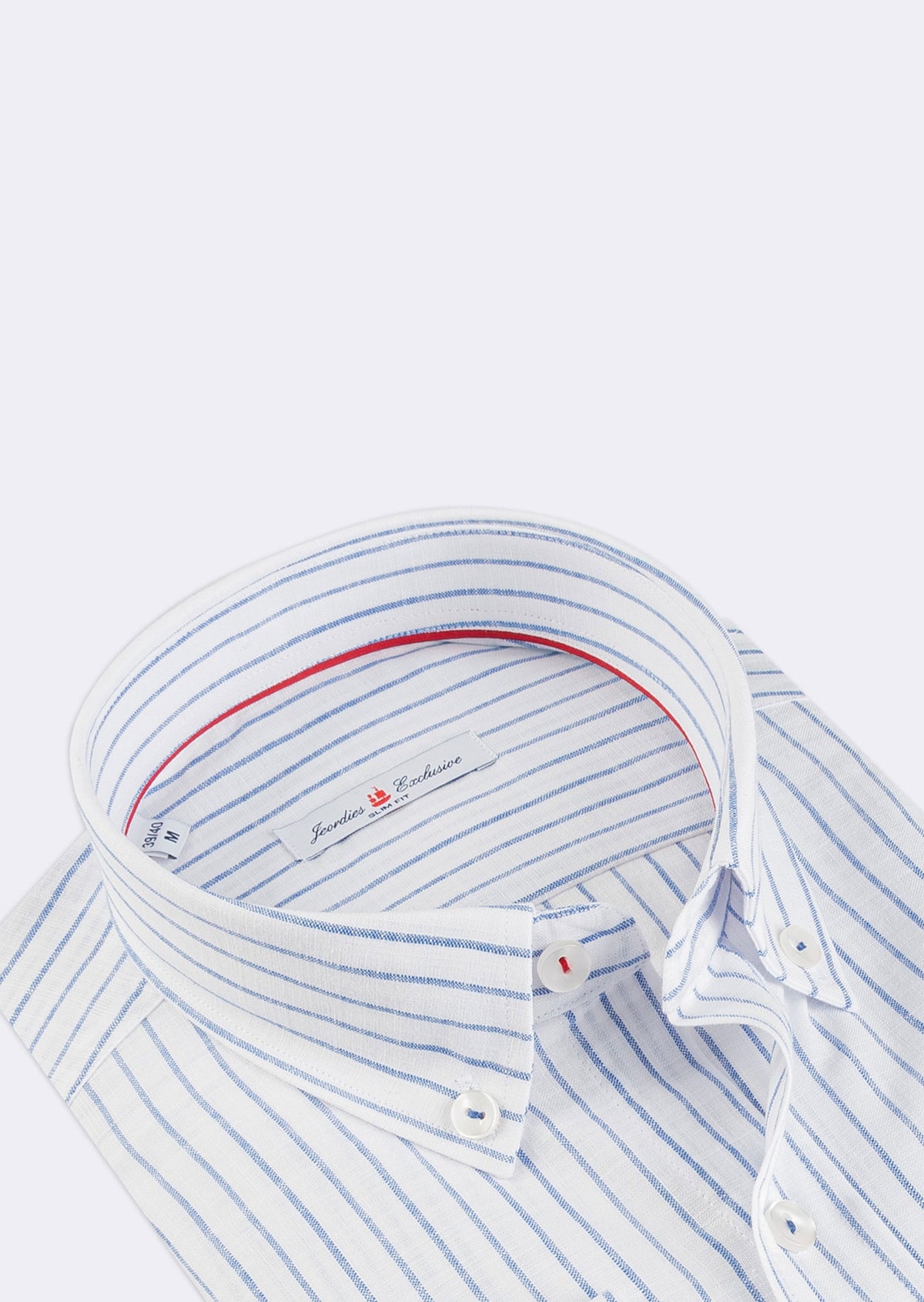 White - Sax Blue Long Sleeve Shirt