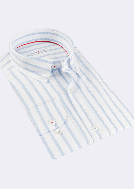 White - Blue Long Sleeve Shirt