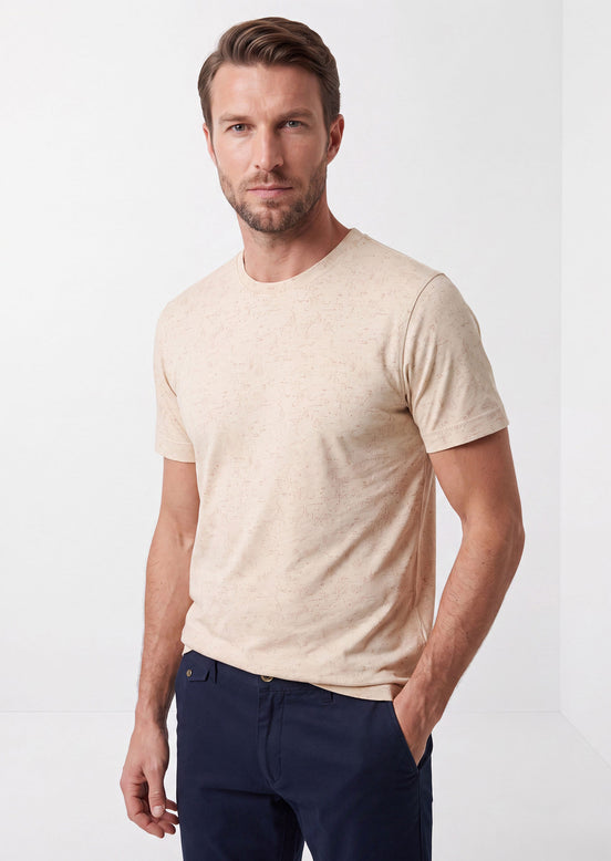 Beige Crew Neck T-shirt