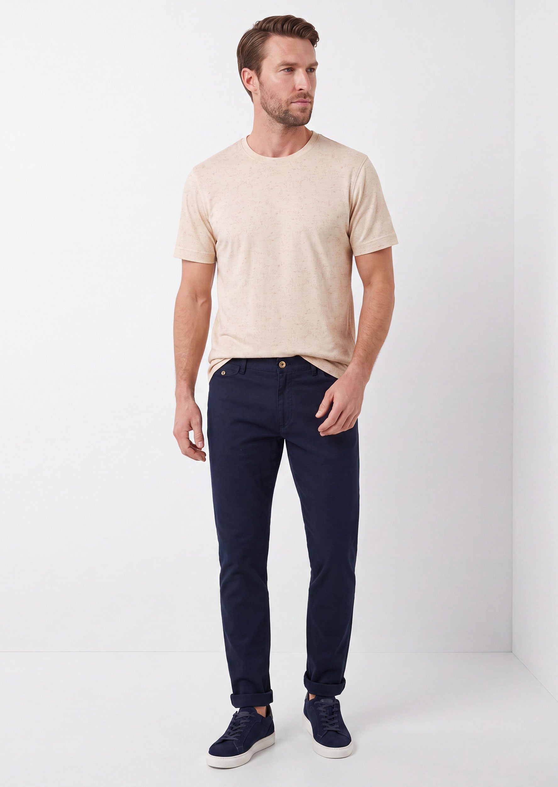 Beige Crew Neck T-shirt