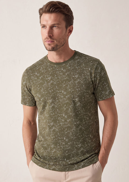 Khaki Crew Neck T-shirt