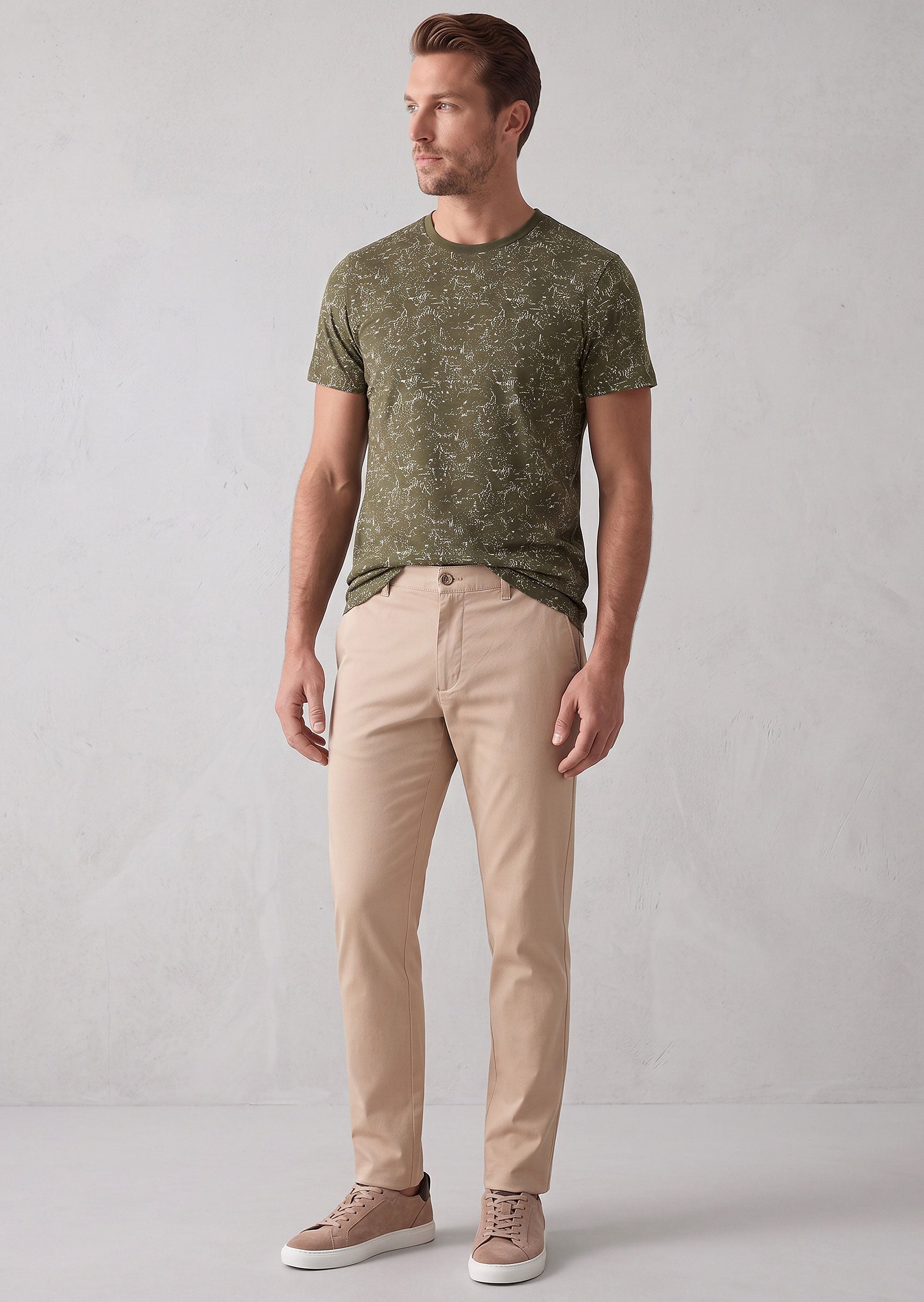 Khaki Crew Neck T-shirt