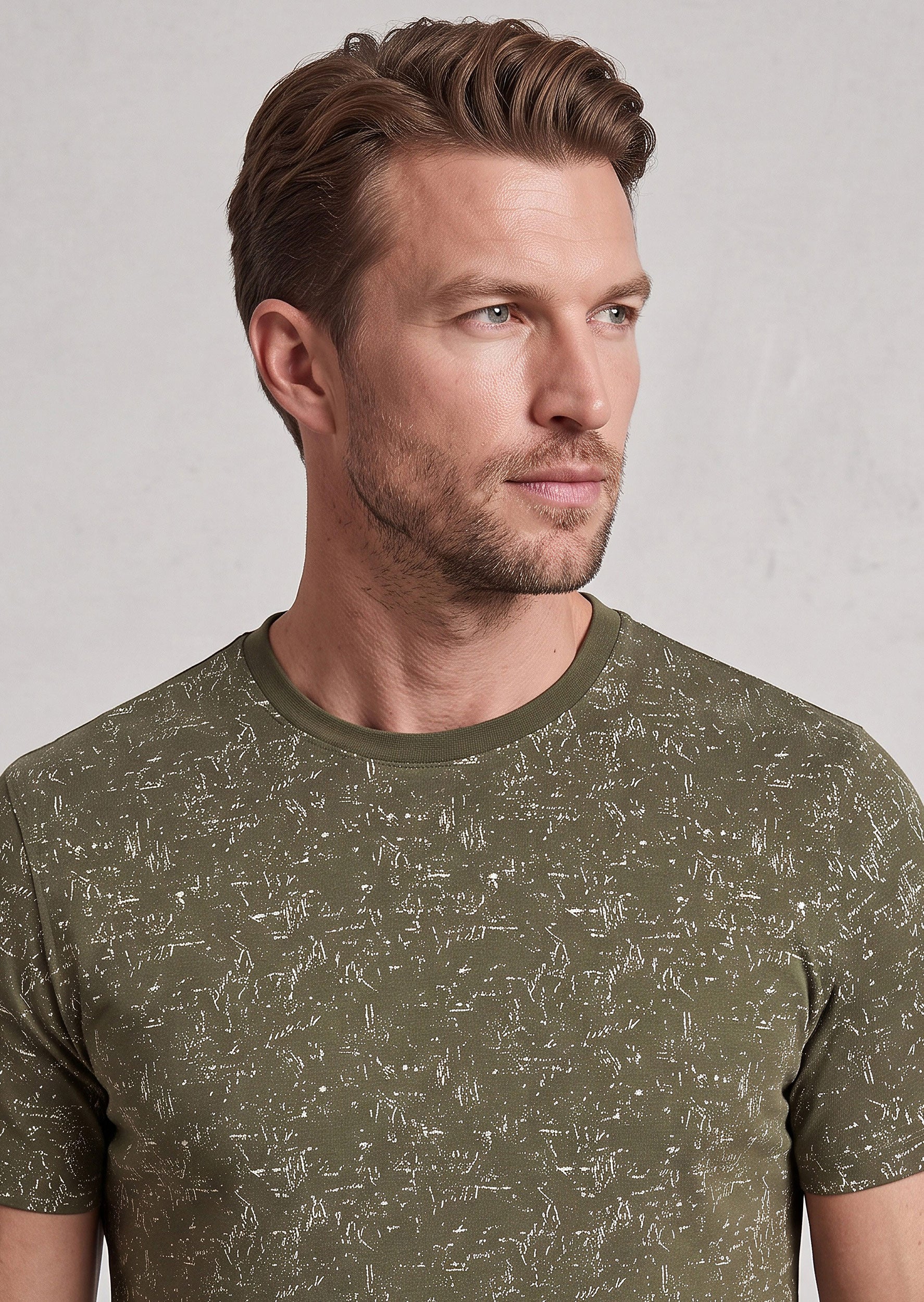 Khaki Crew Neck T-shirt