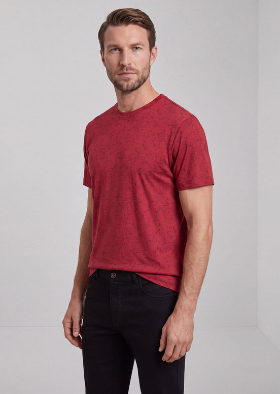 Burgundy Crew Neck T-shirt