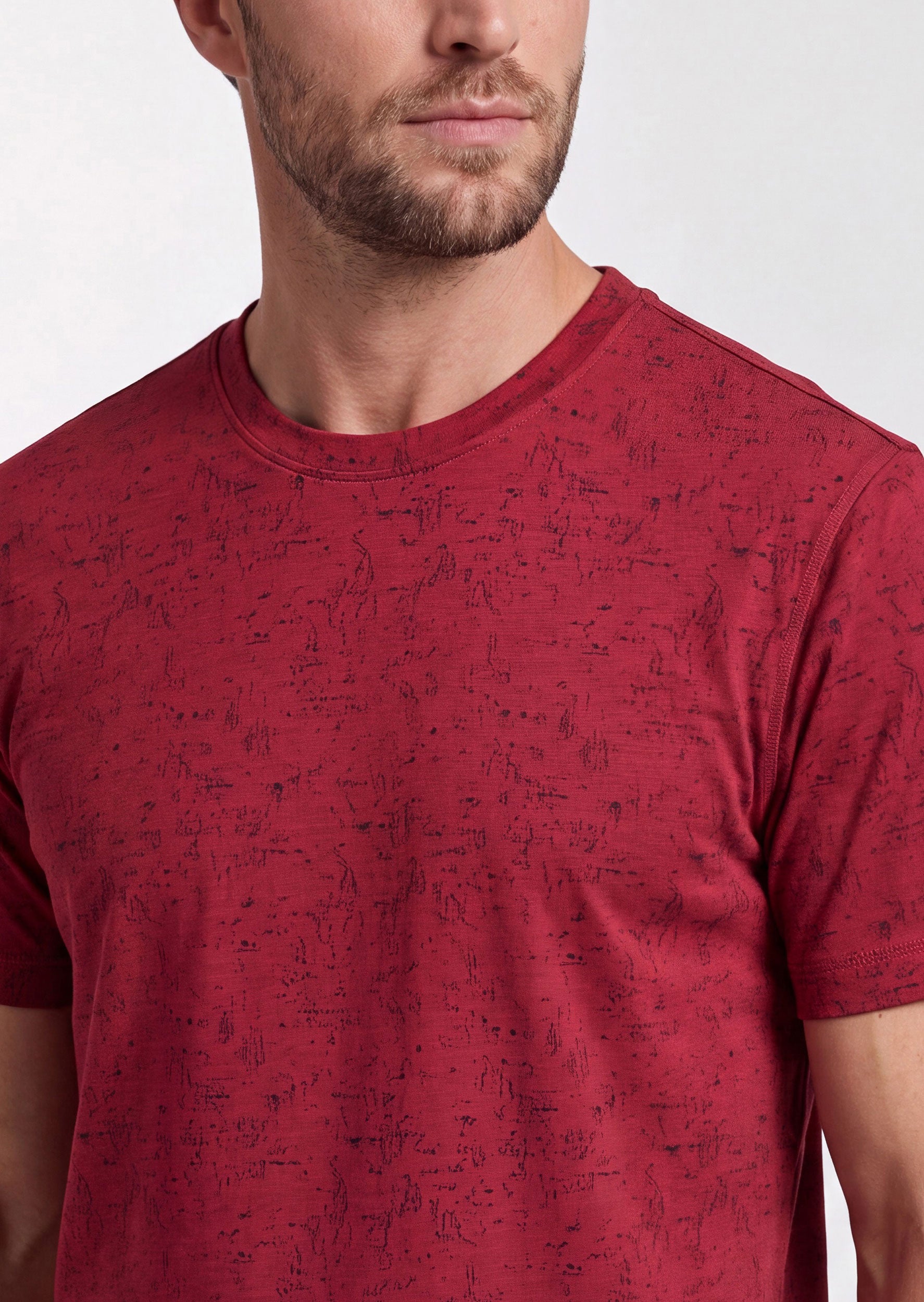 Burgundy Crew Neck T-shirt