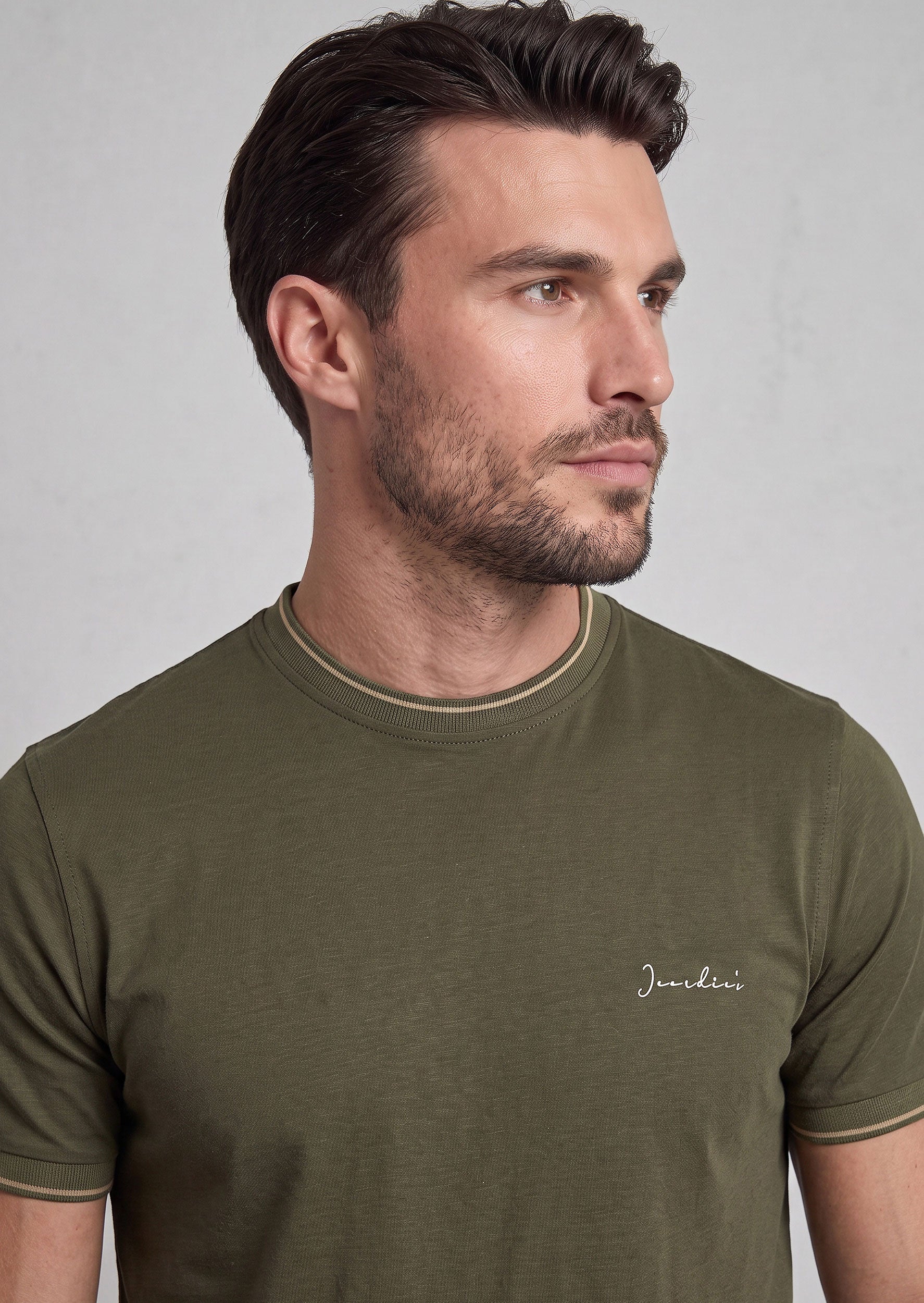 Khaki Crew Neck T-shirt