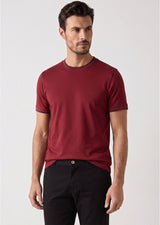 Burgundy Crew Neck T-shirt