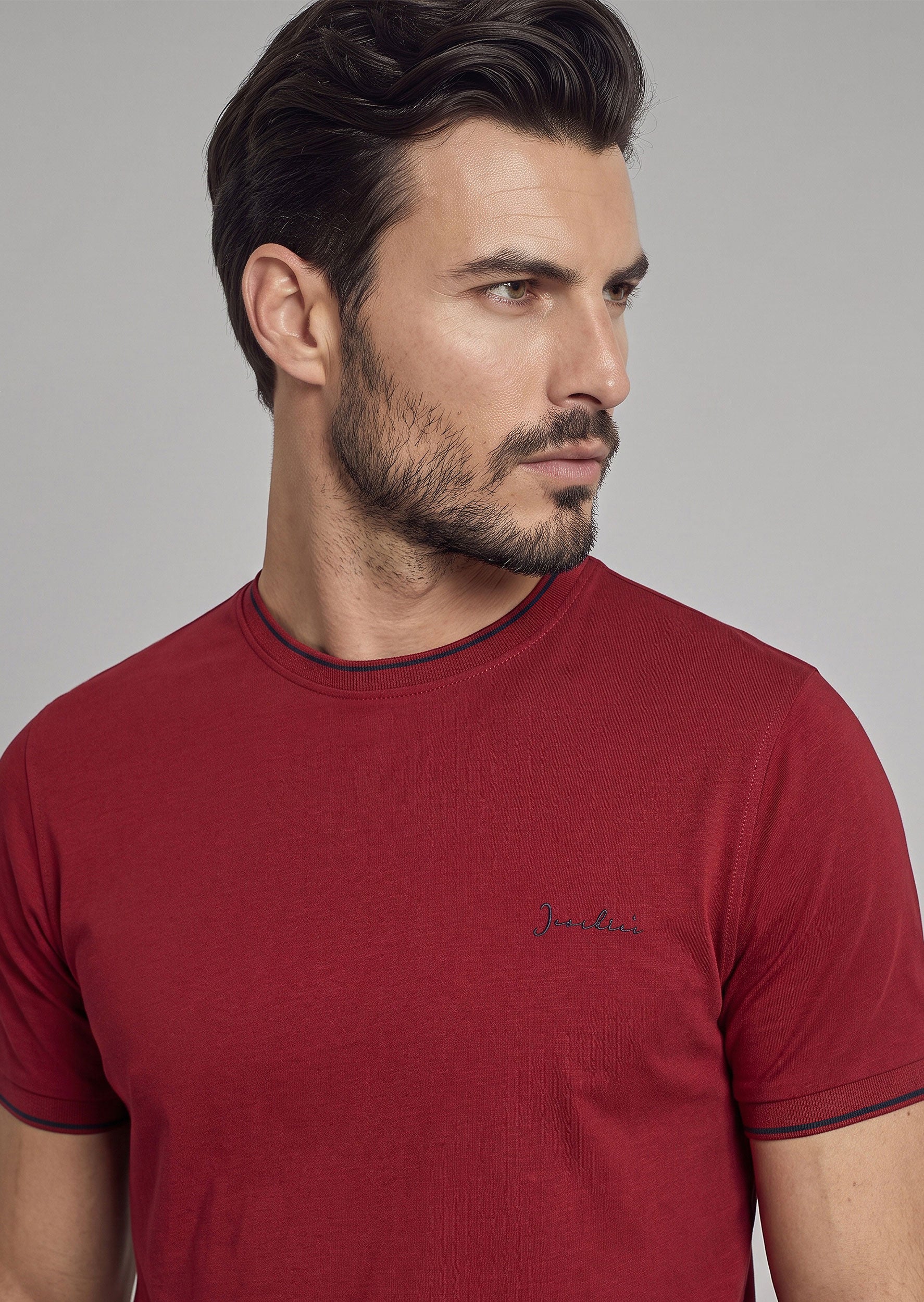 Burgundy Crew Neck T-shirt