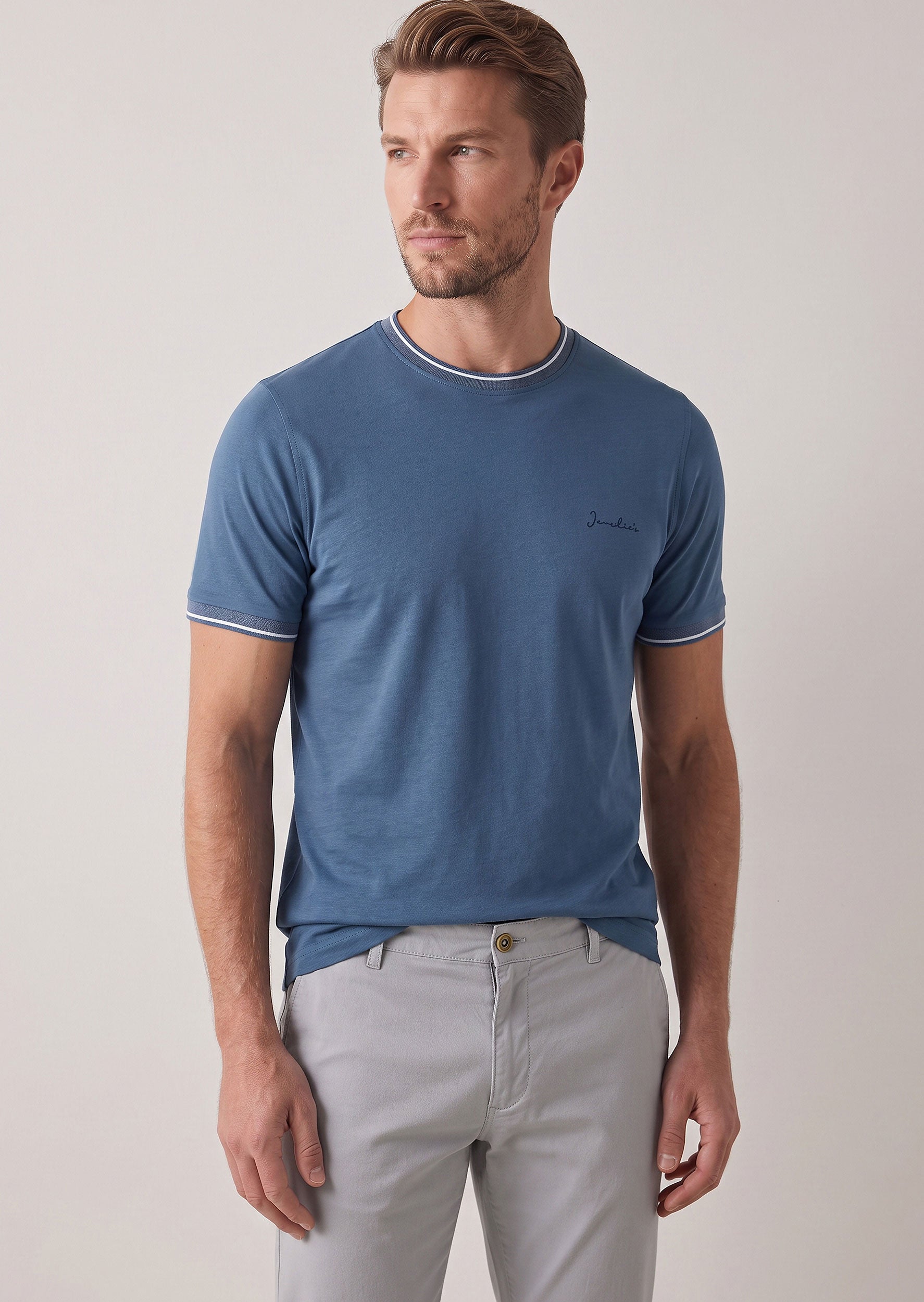 Indigo Crew Neck T-shirt