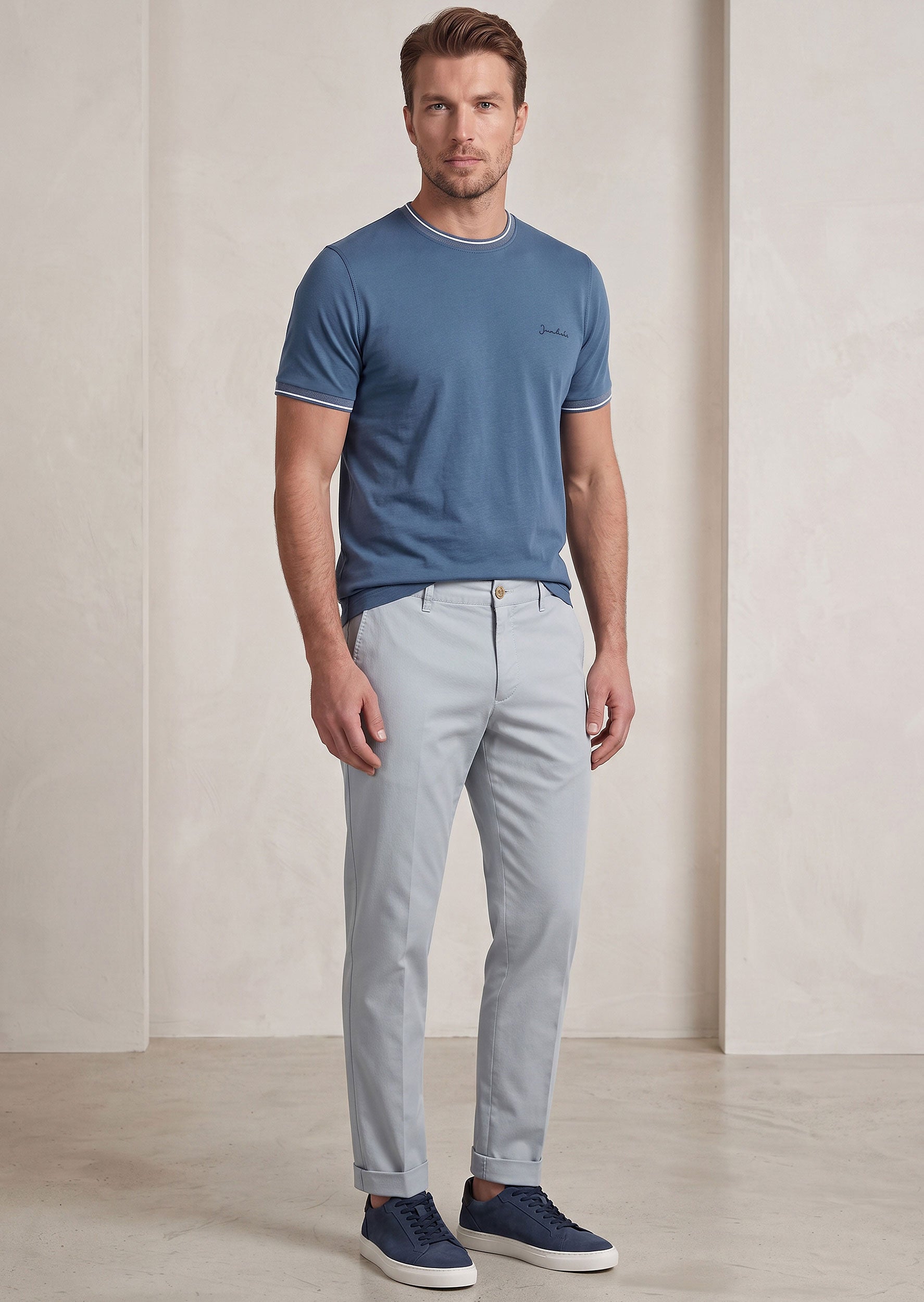 Indigo Crew Neck T-shirt
