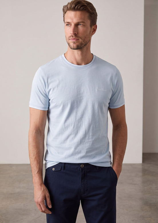 Light Blue Crew Neck T-shirt