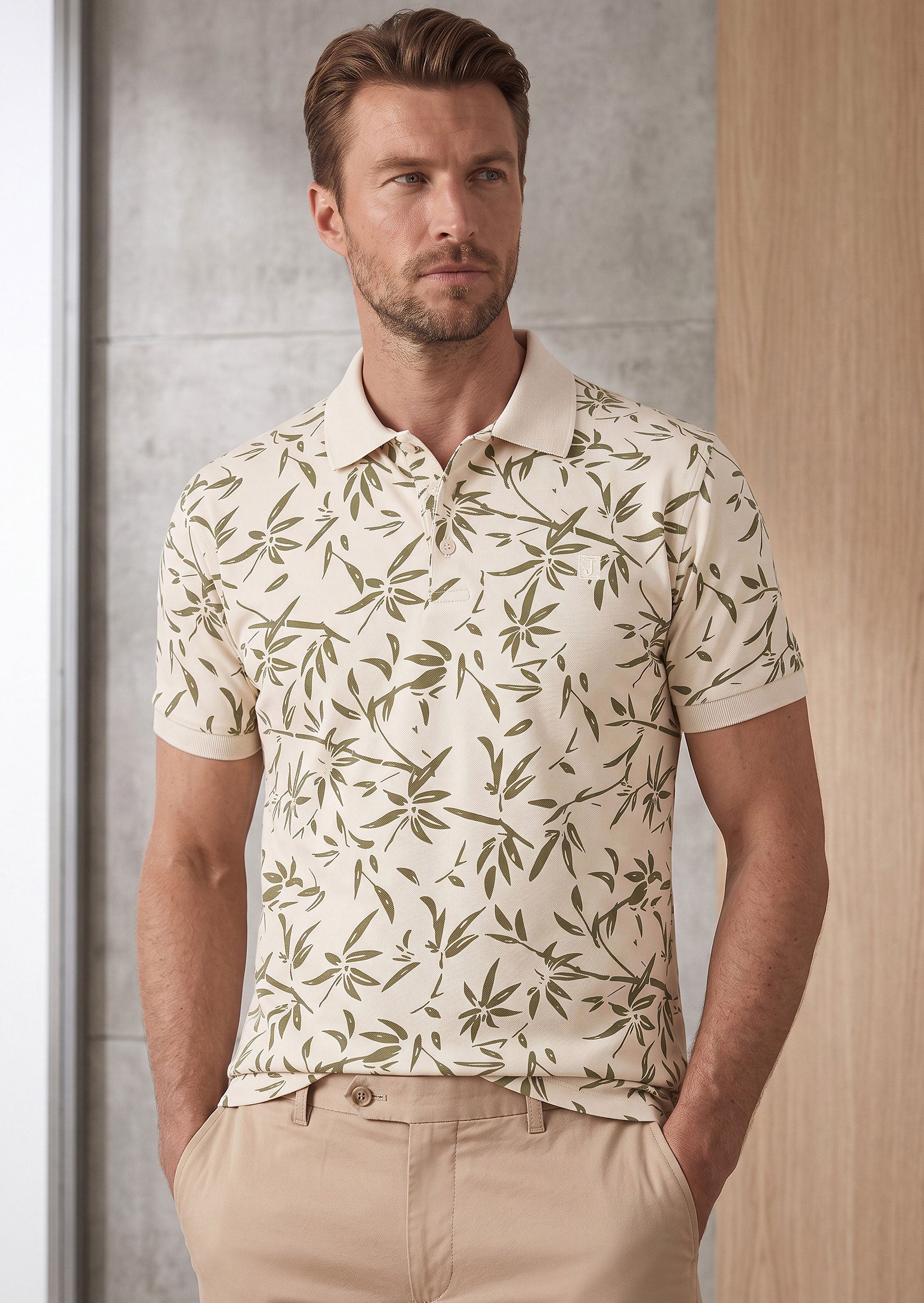 Beige Polo T-Shirt
