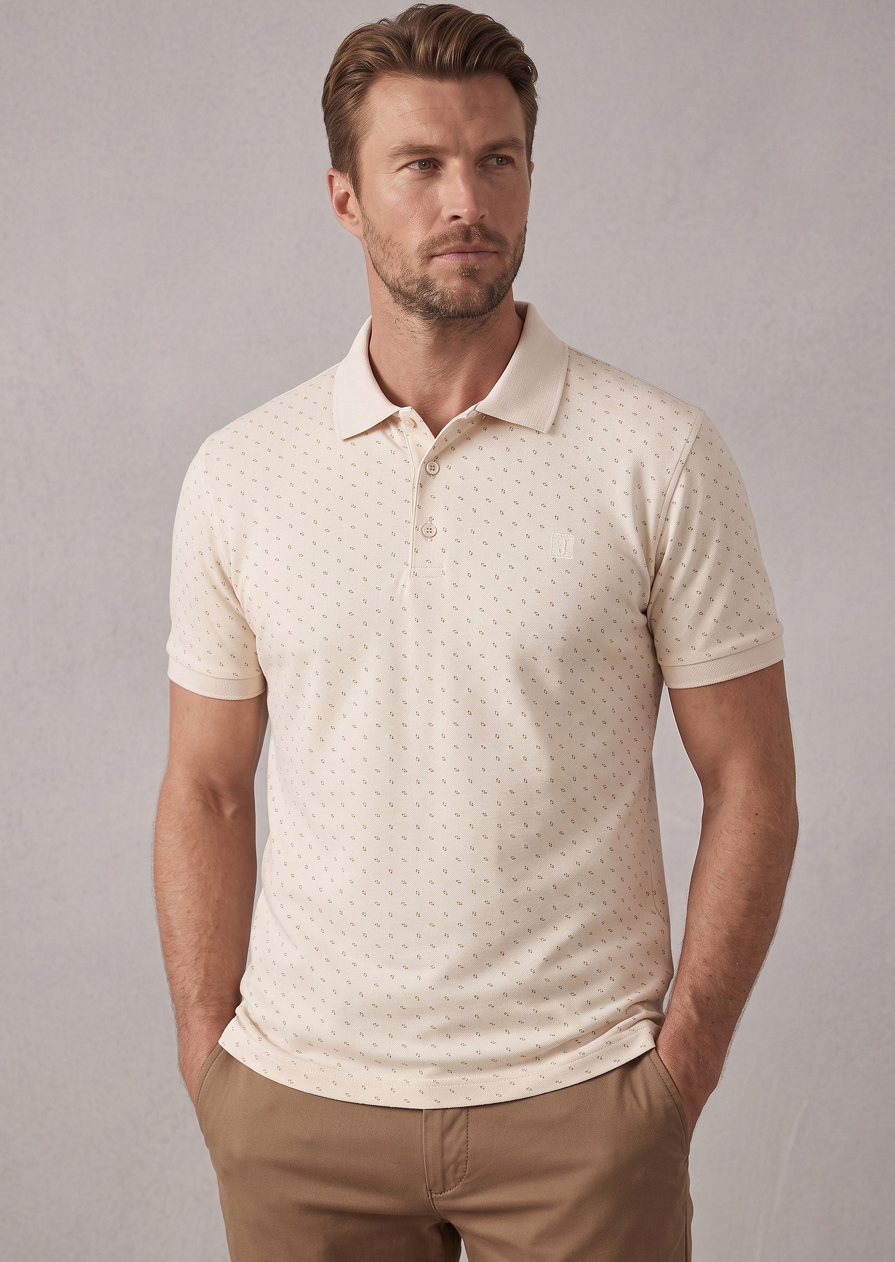 Beige Polo T-Shirt