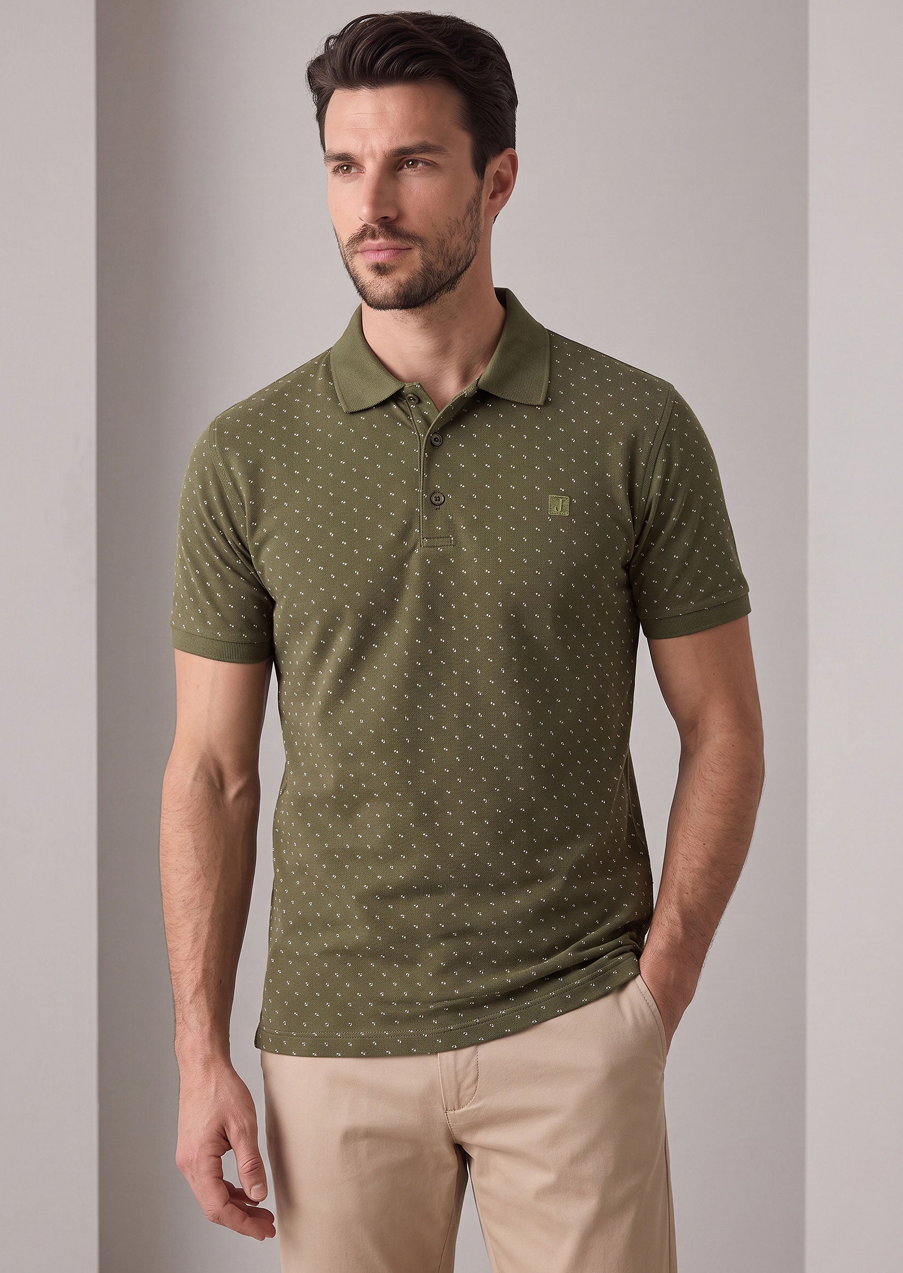 Khaki Polo T-Shirt