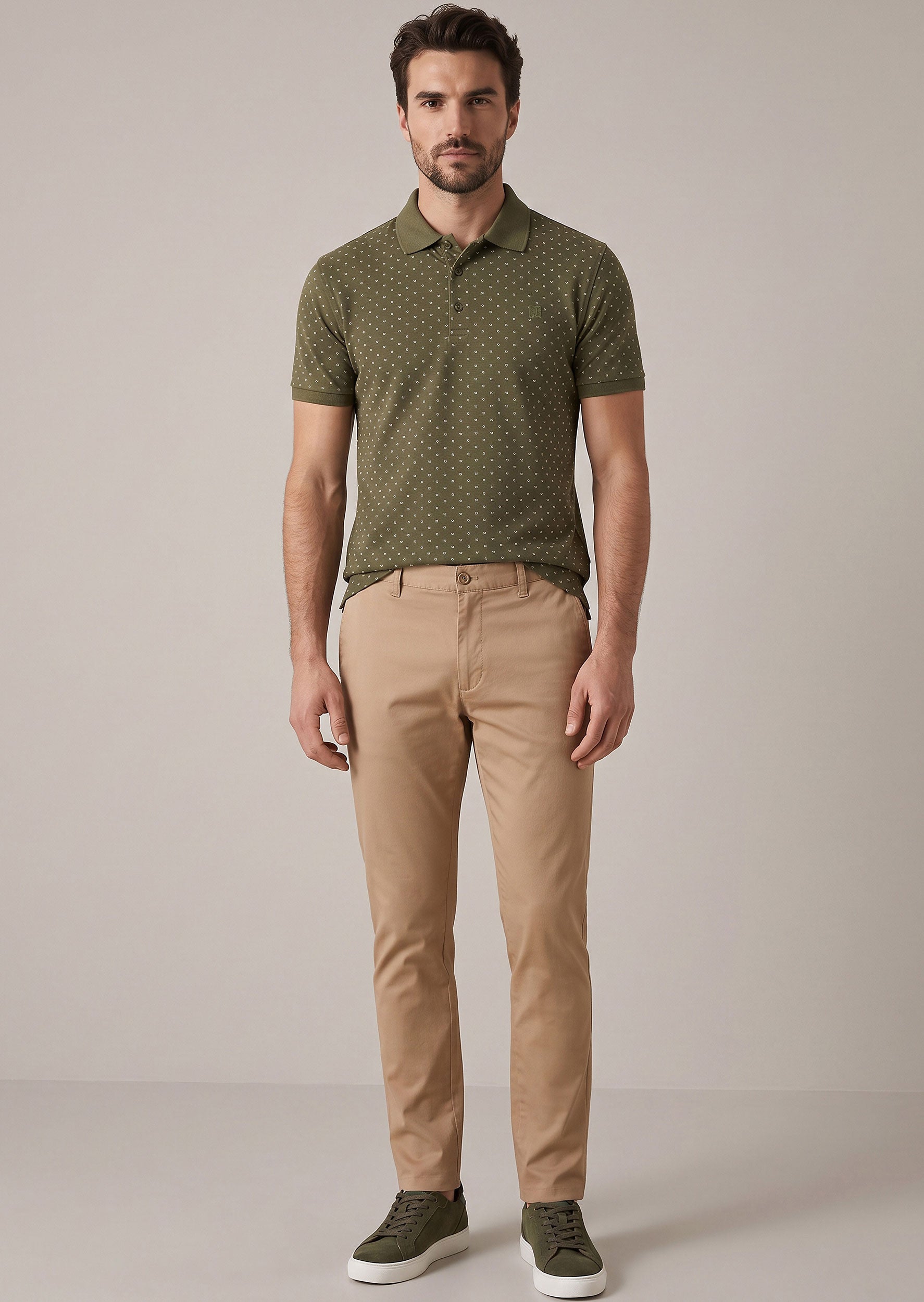 Khaki Polo T-Shirt