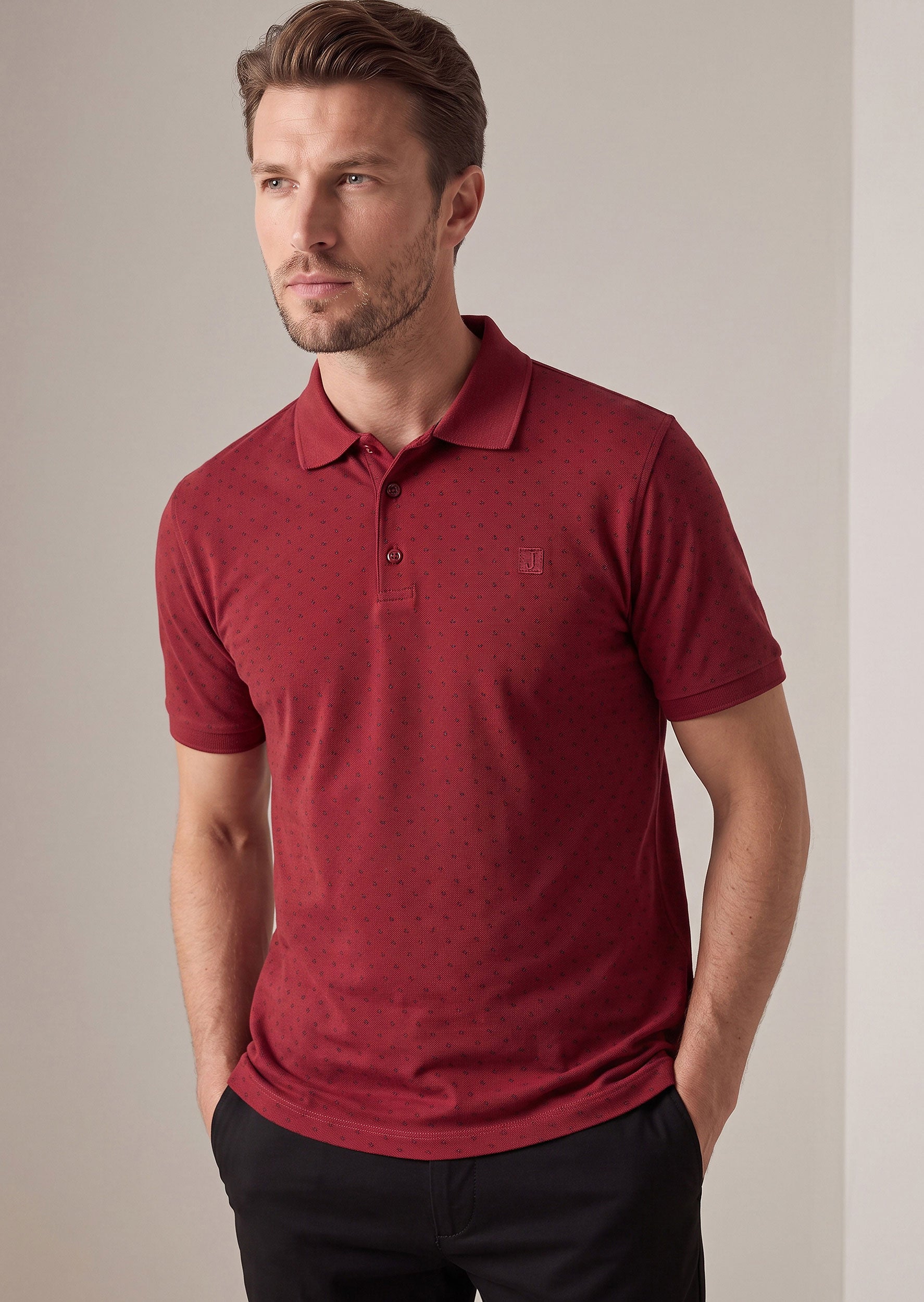 Burgundy Polo T-Shirt