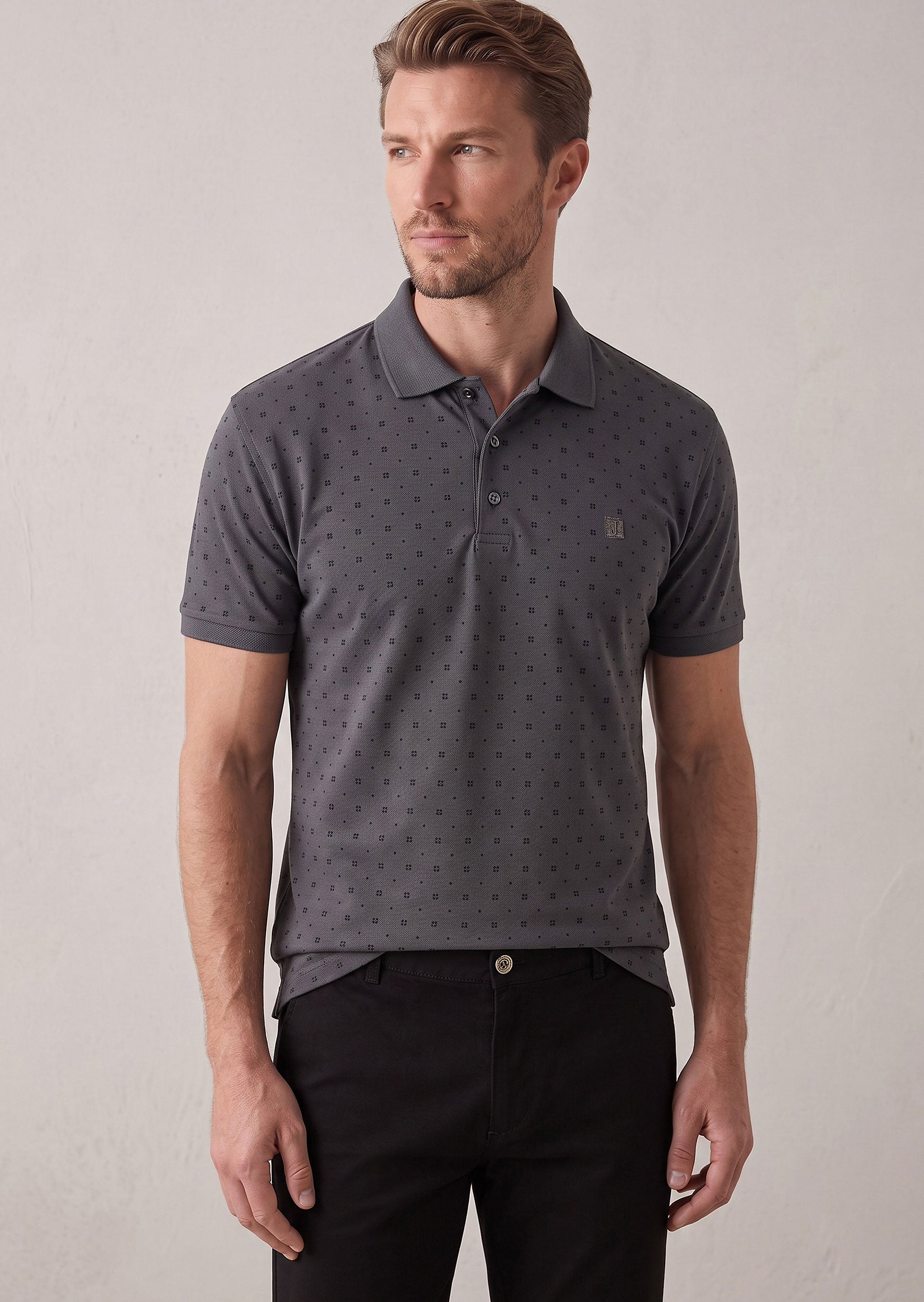 Charcoal Polo T-Shirt