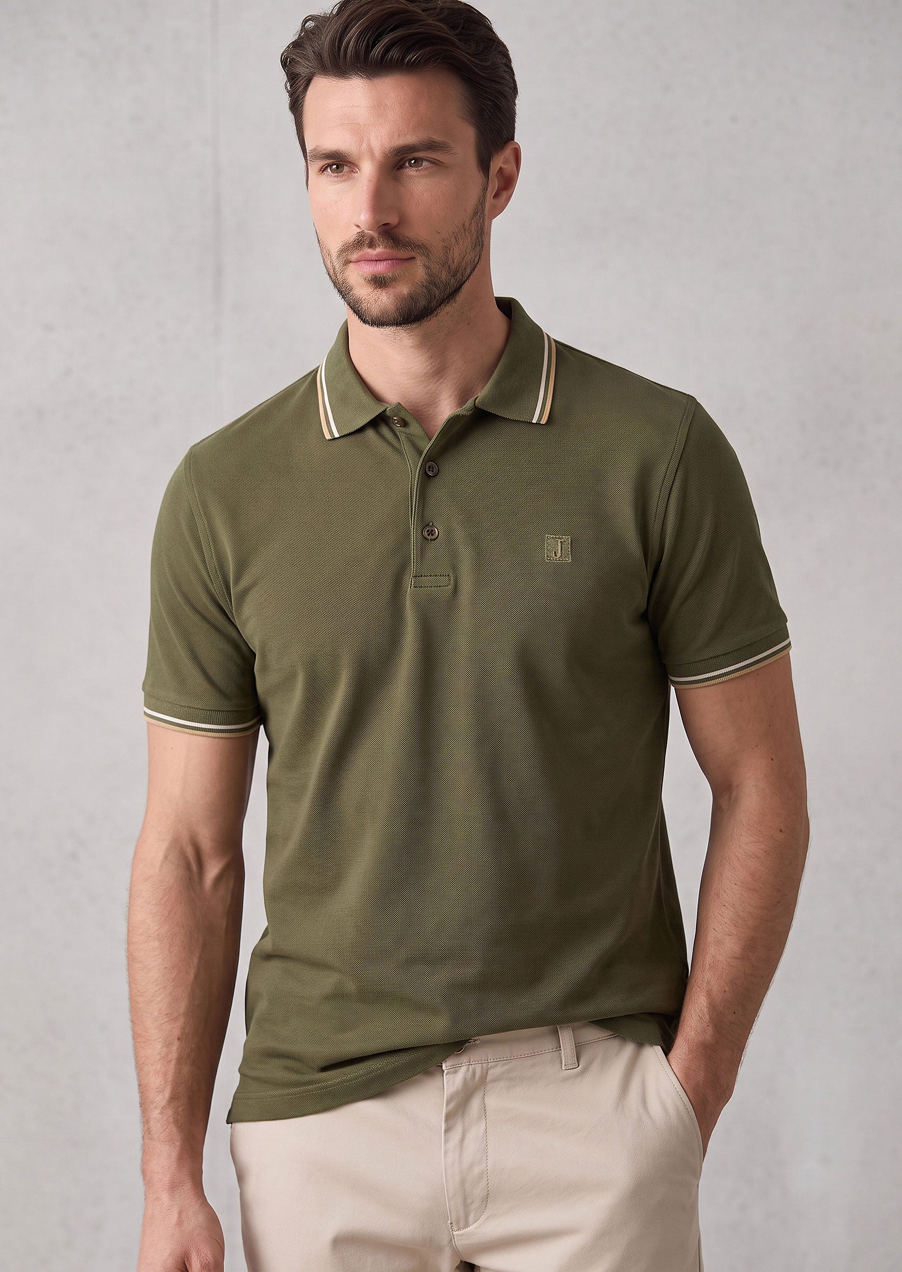 Khaki Polo T-Shirt