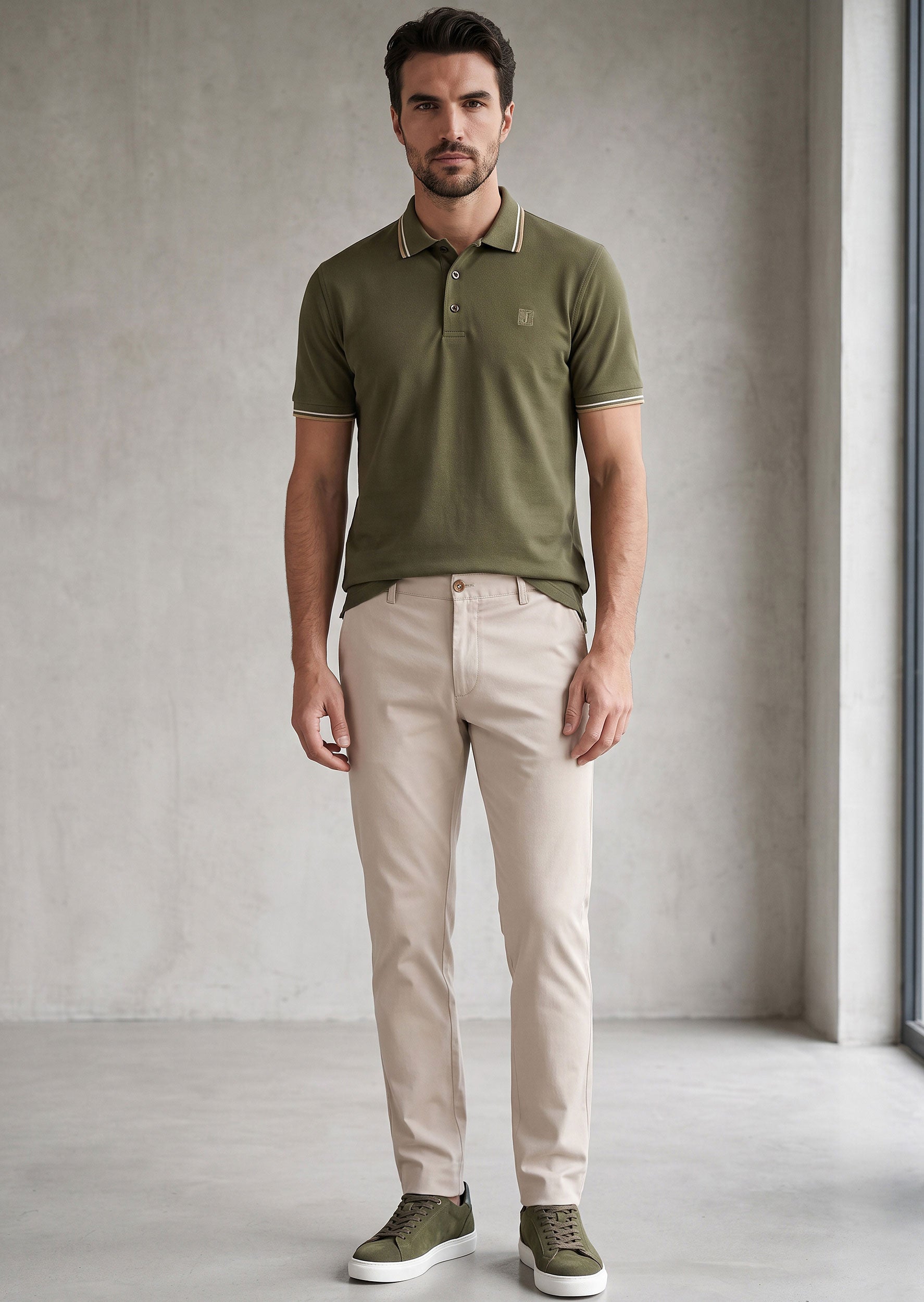 Khaki Polo T-Shirt
