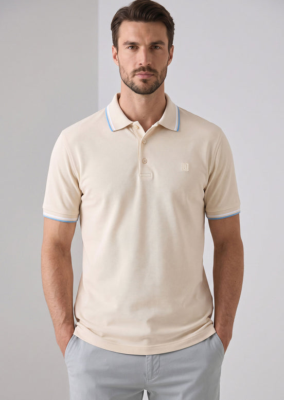 Light Beige Polo T-Shirt