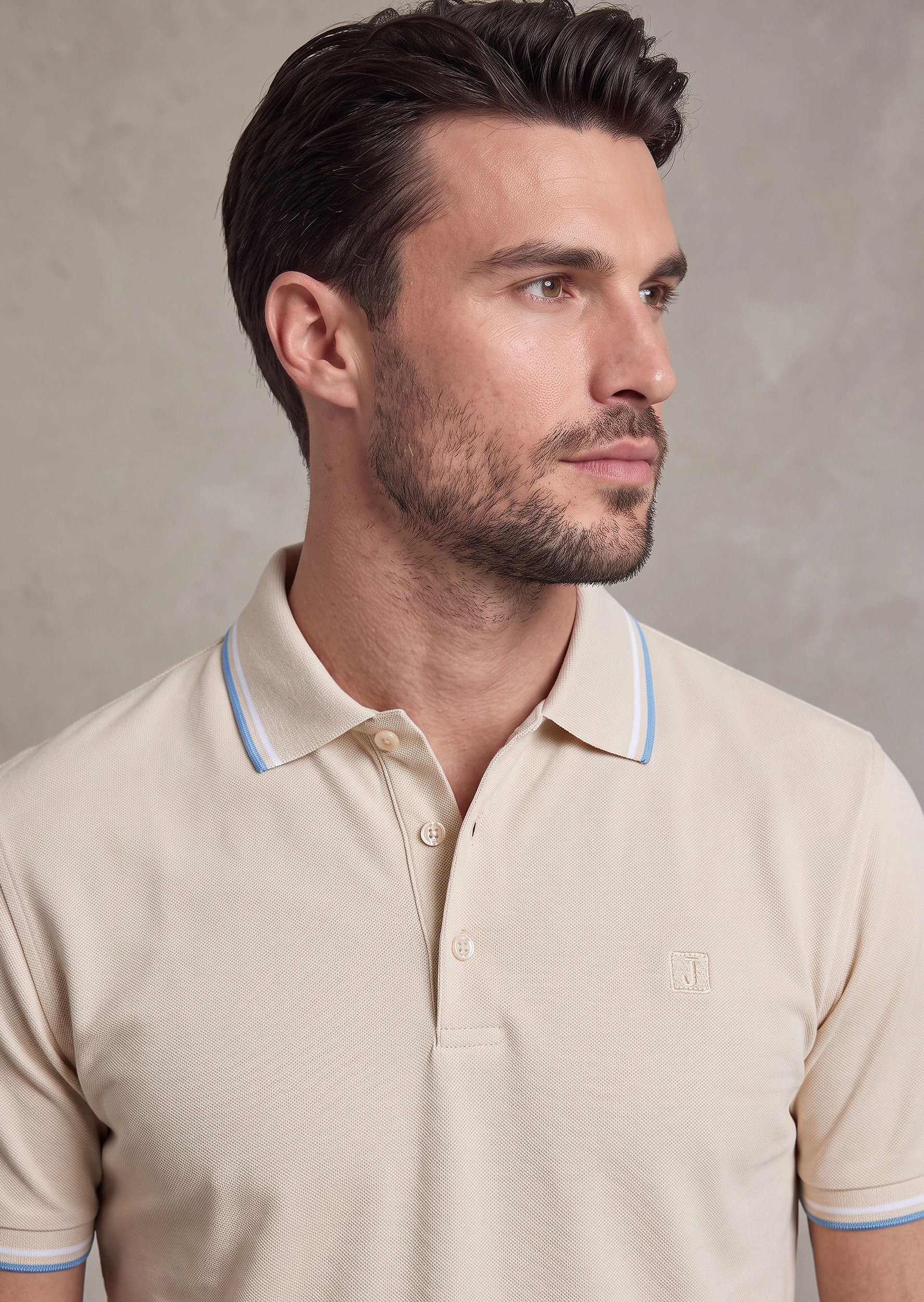 Light Beige Polo T-Shirt