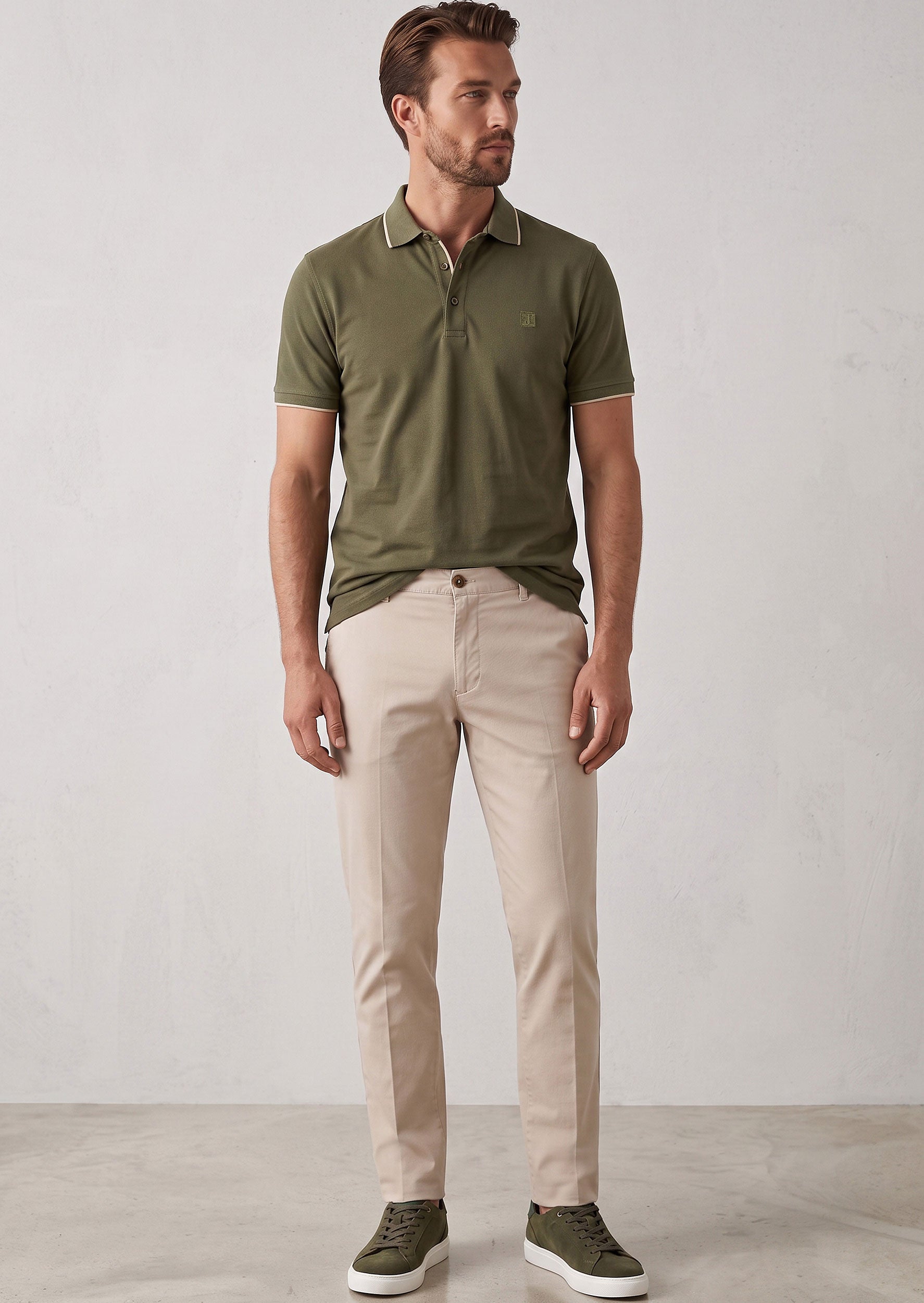 Khaki Polo T-Shirt