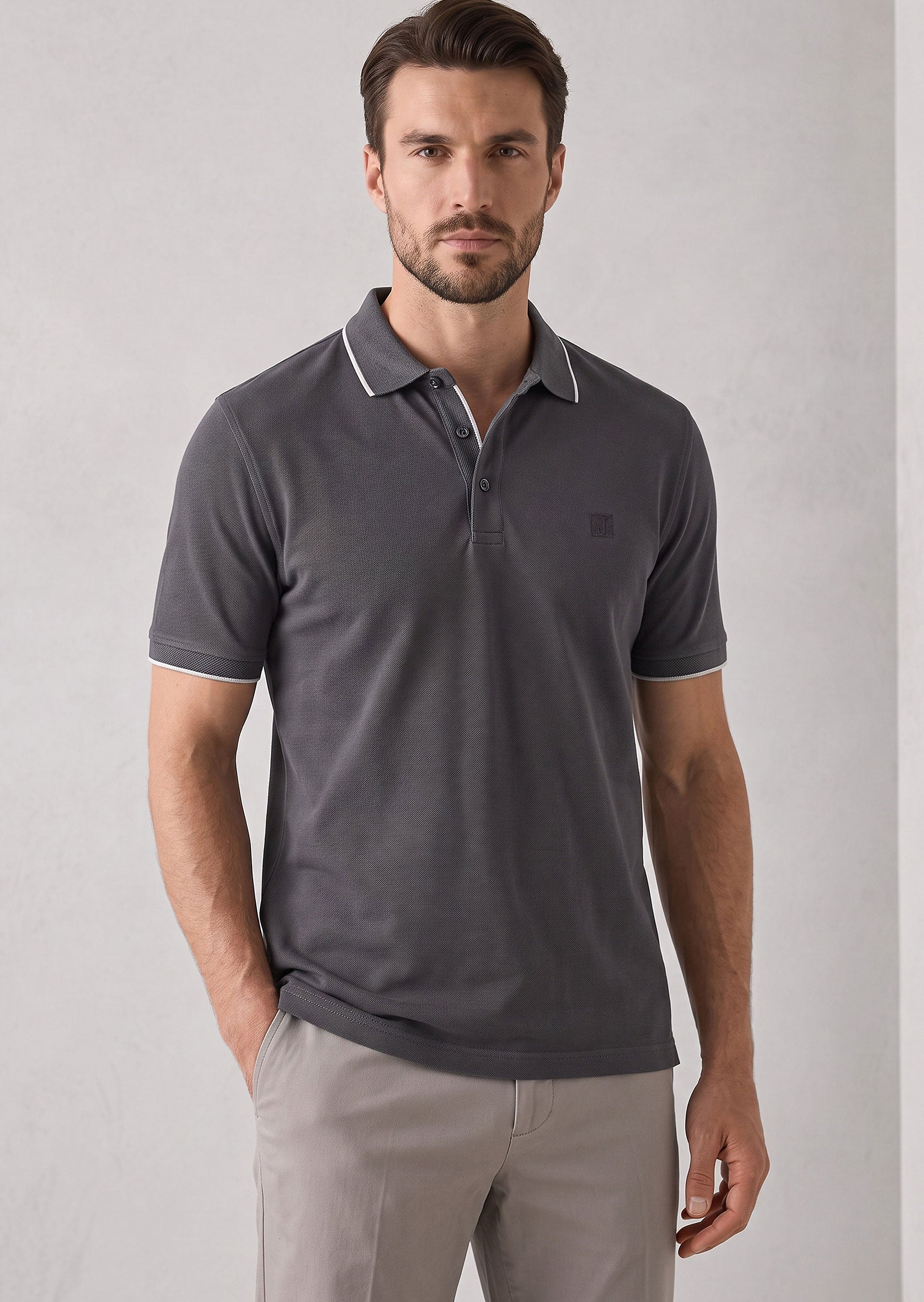 Charcoal Polo T-Shirt