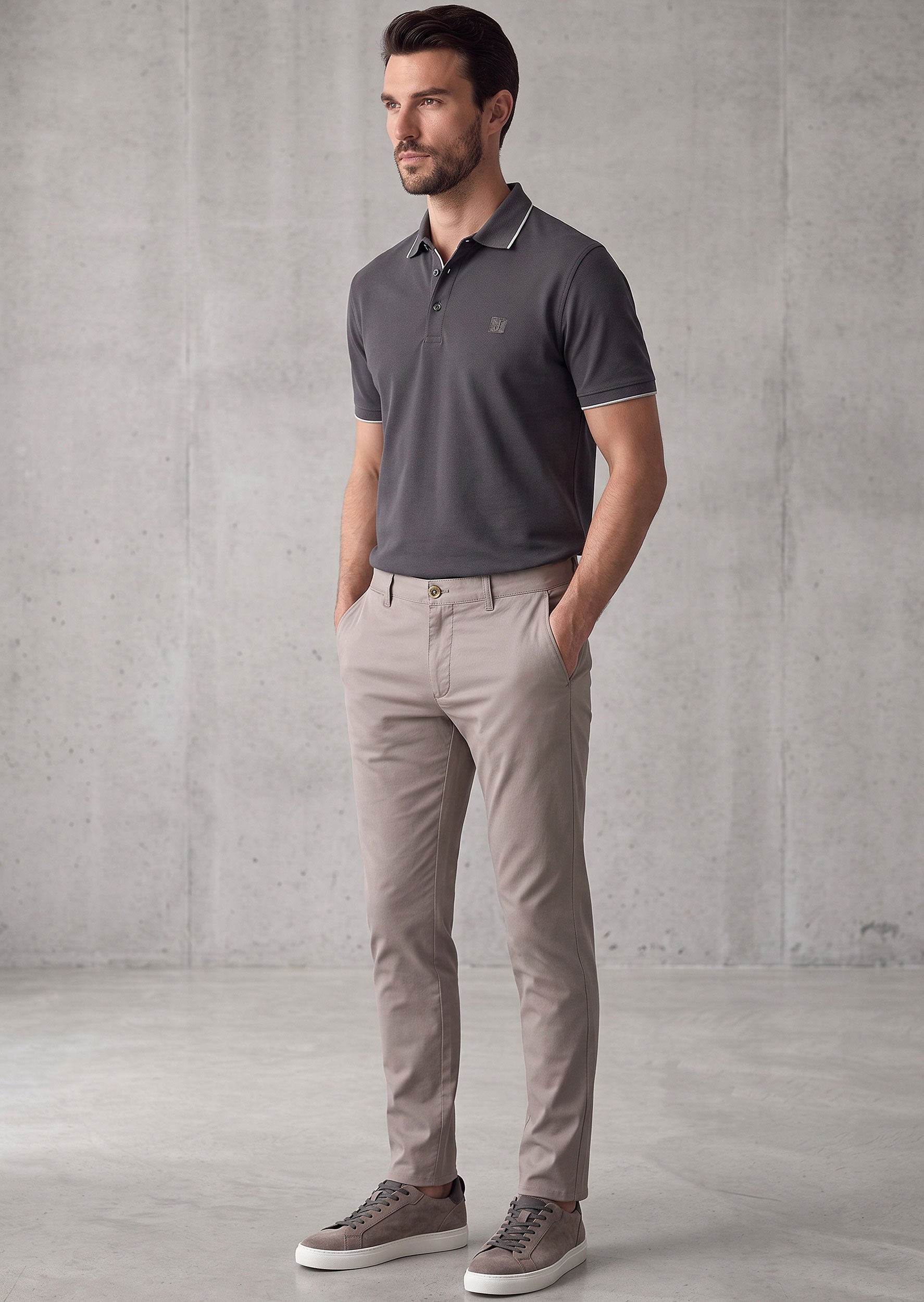 Charcoal Polo T-Shirt