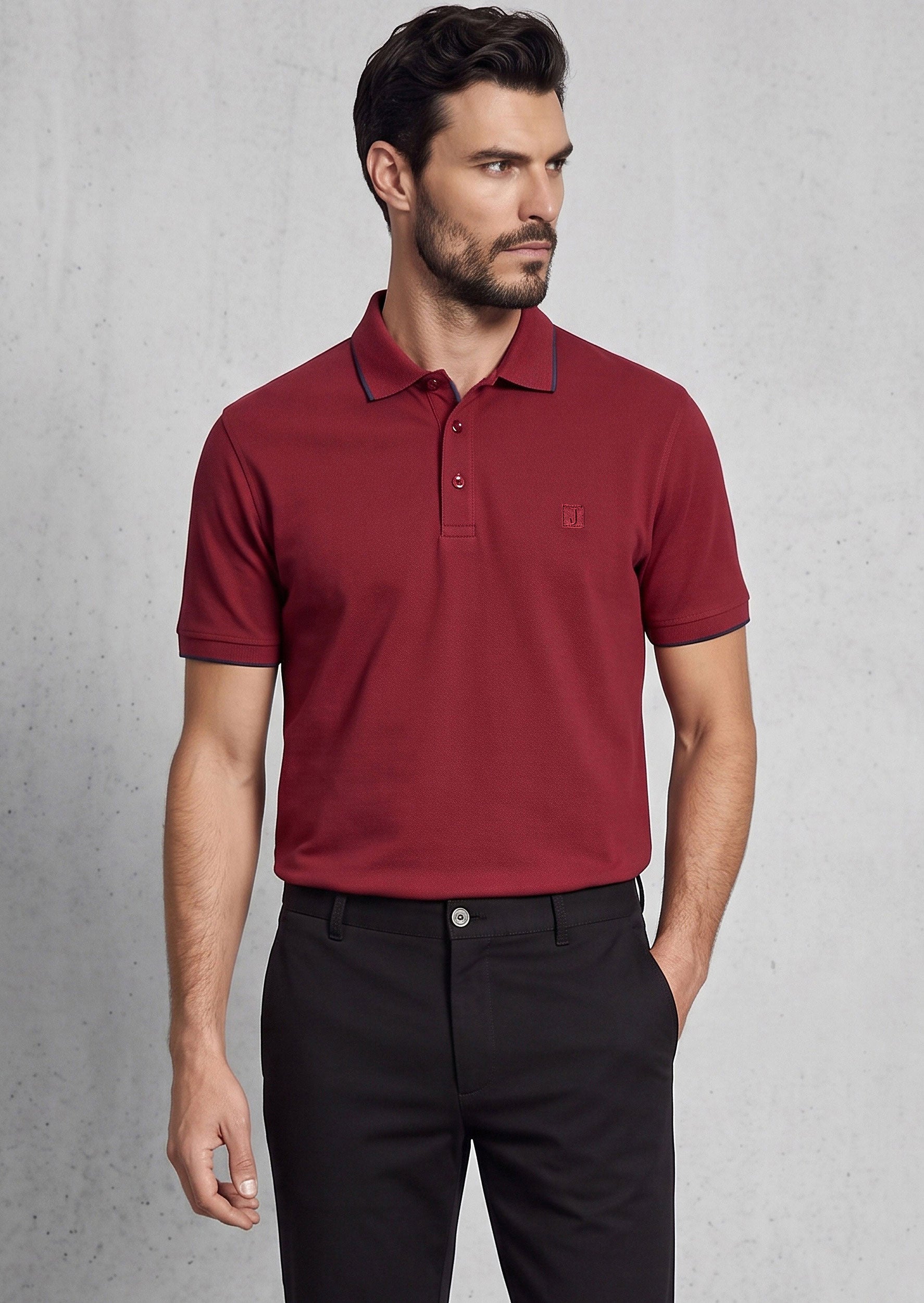 Burgundy Polo T-Shirt