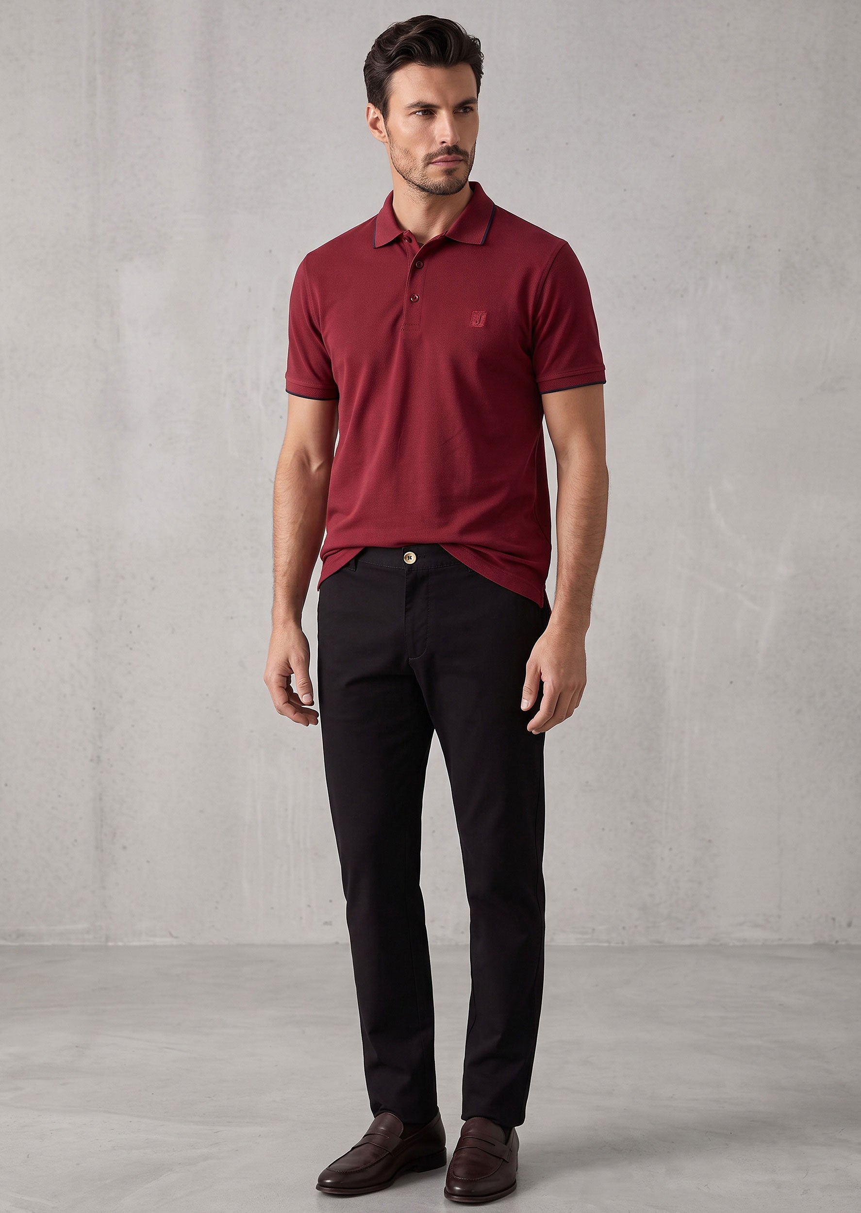 Burgundy Polo T-Shirt