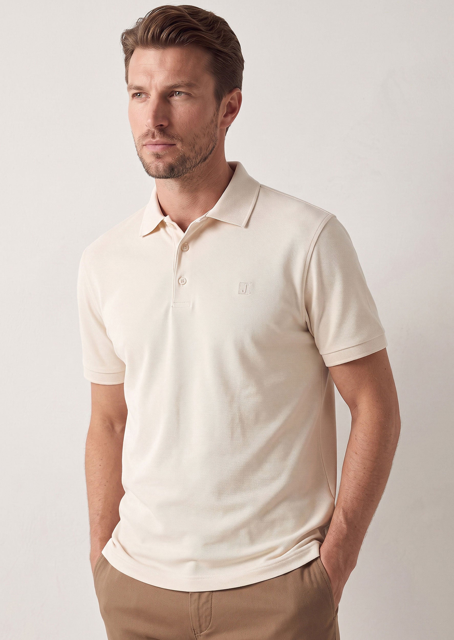 Beige Polo T-Shirt